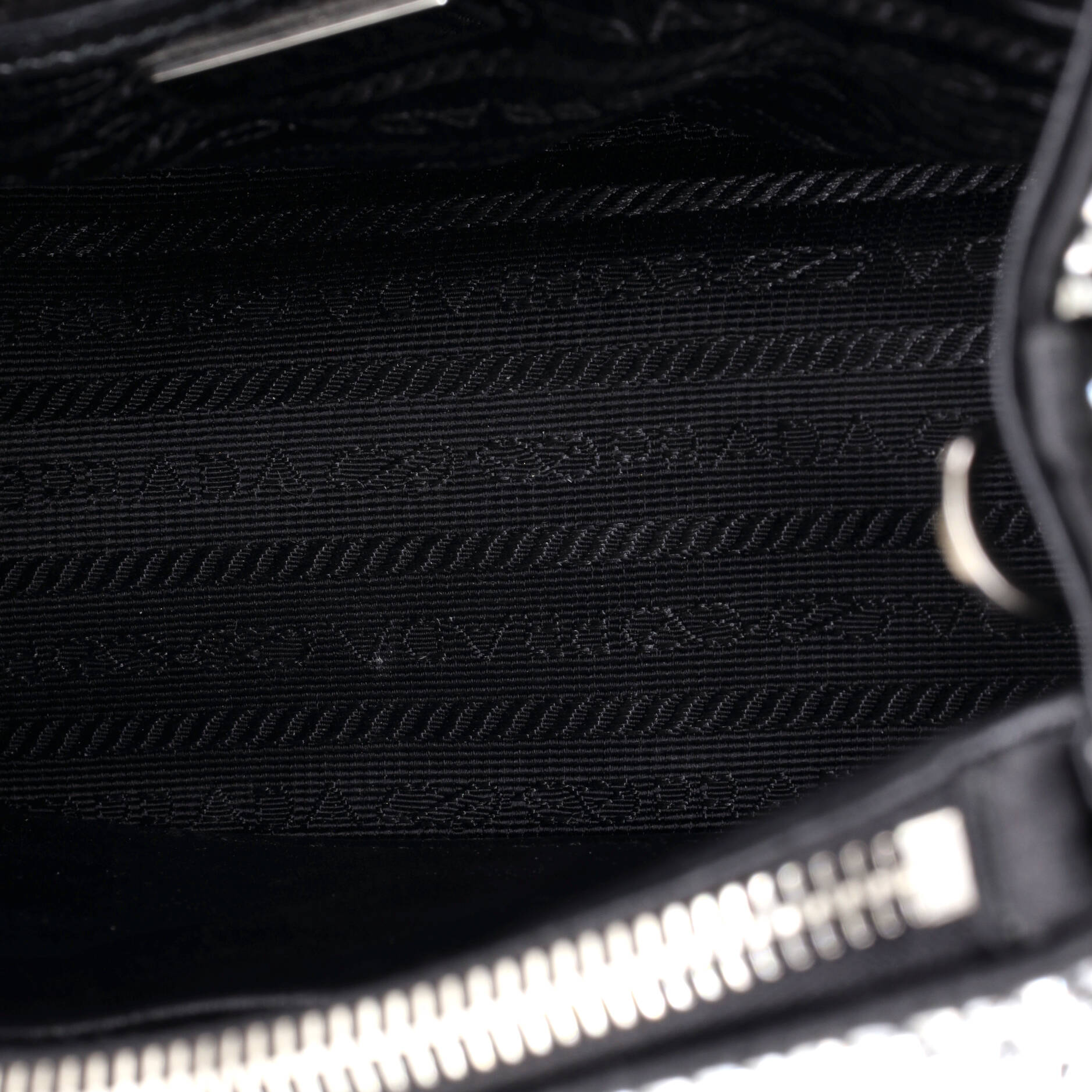 Galleria Double Zip Tote Crystal Embellished Satin Mini