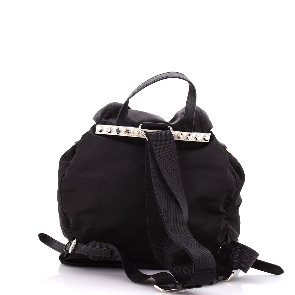 New Vela Backpack Tessuto with Studded Leather