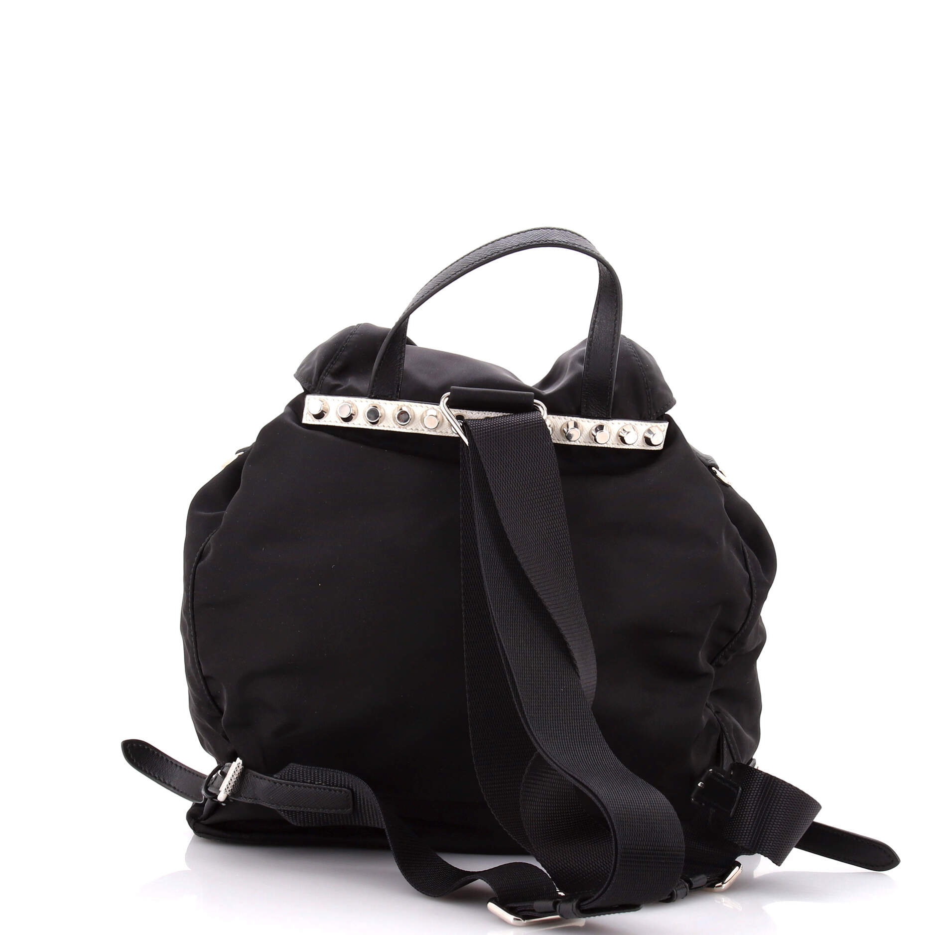 New Vela Backpack Tessuto with Studded Leather