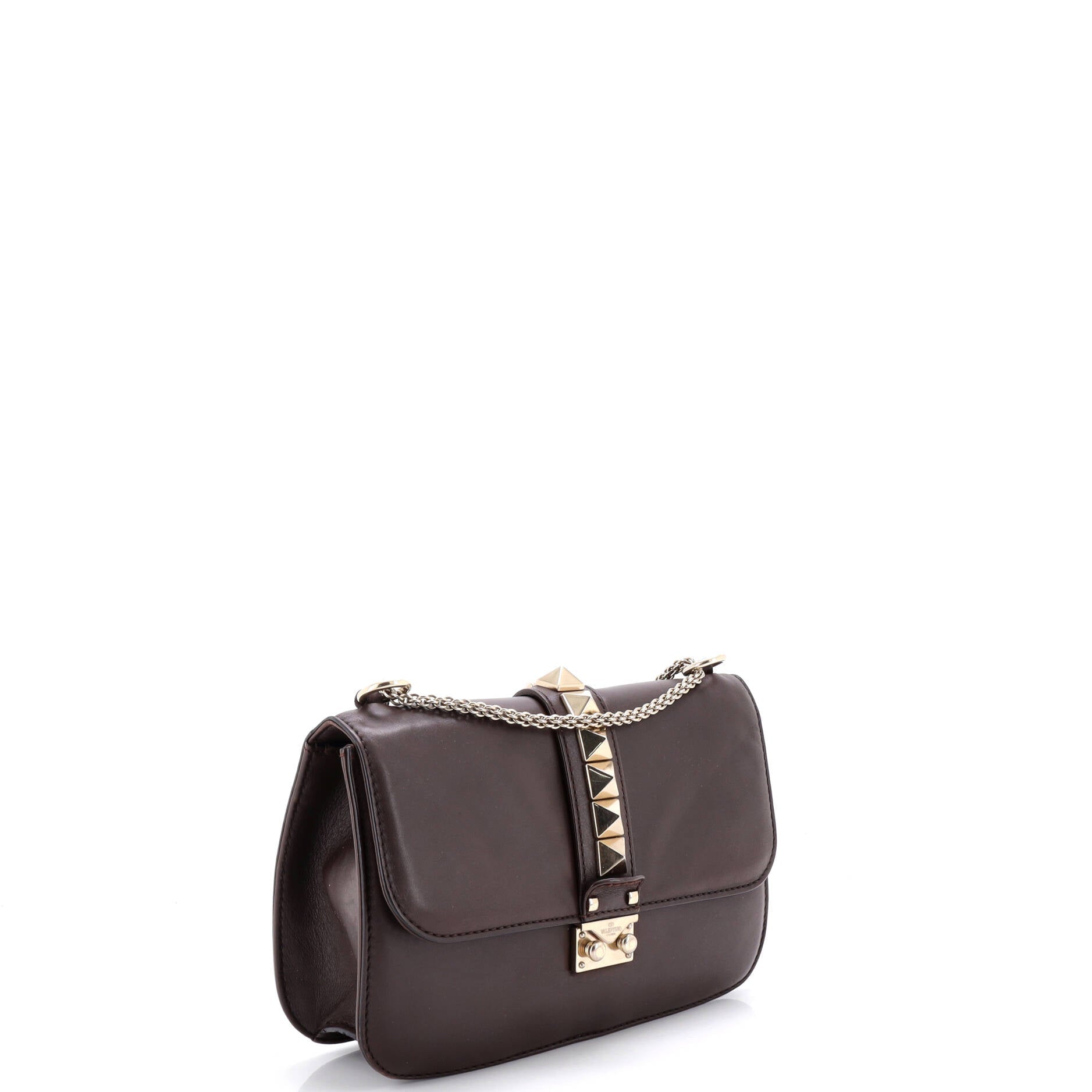 Glam Lock Shoulder Bag Leather Medium