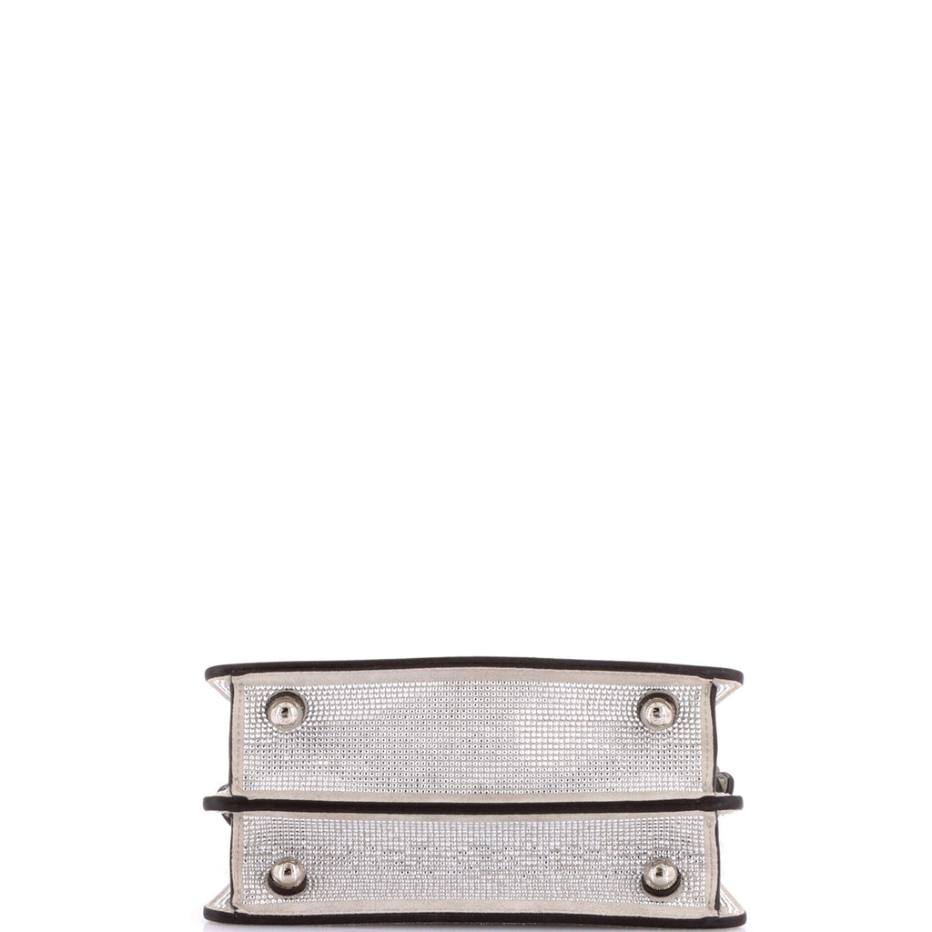 Peekaboo ISeeU Bag Zucca Crystal Embellished Suede Petite