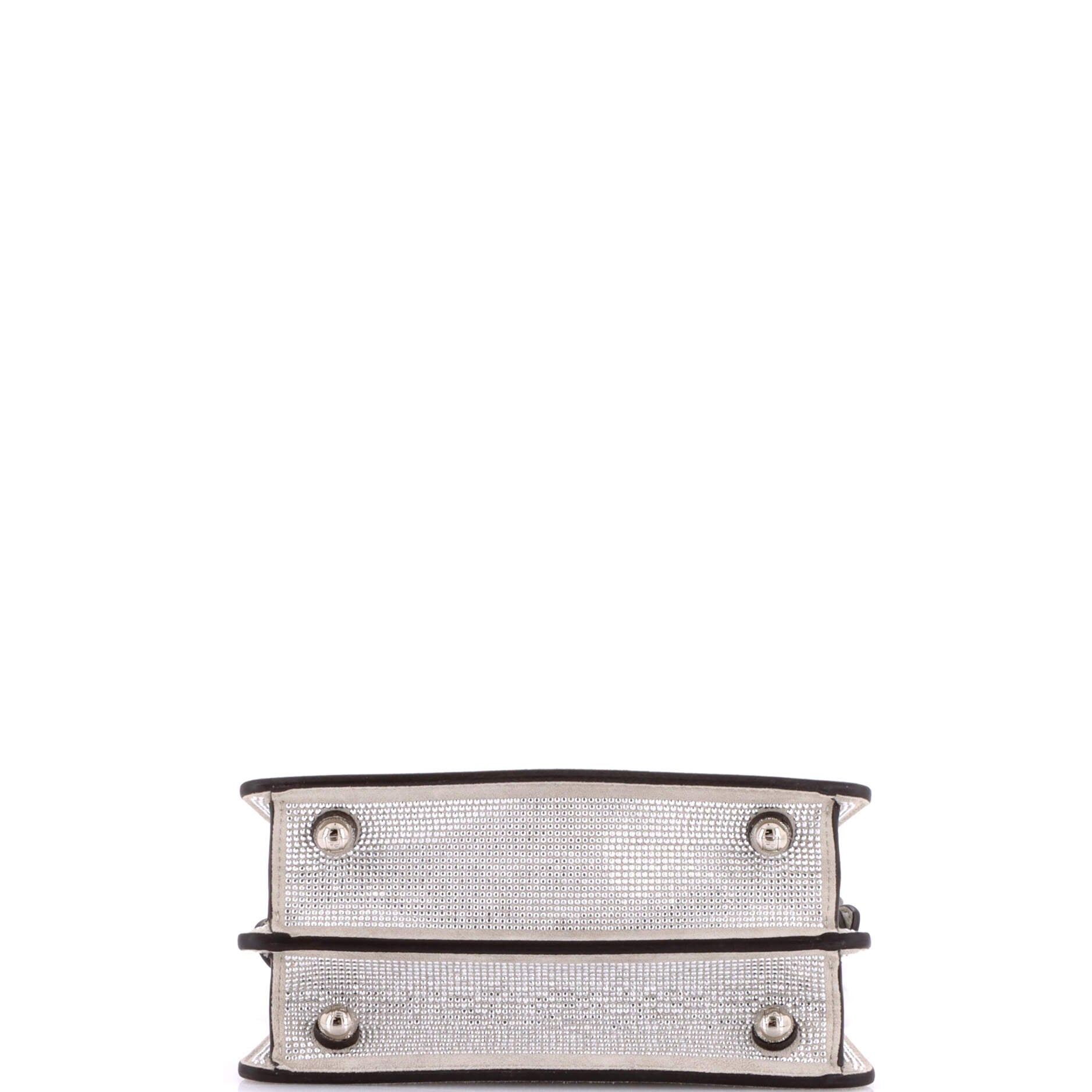 Peekaboo ISeeU Bag Zucca Crystal Embellished Suede Petite