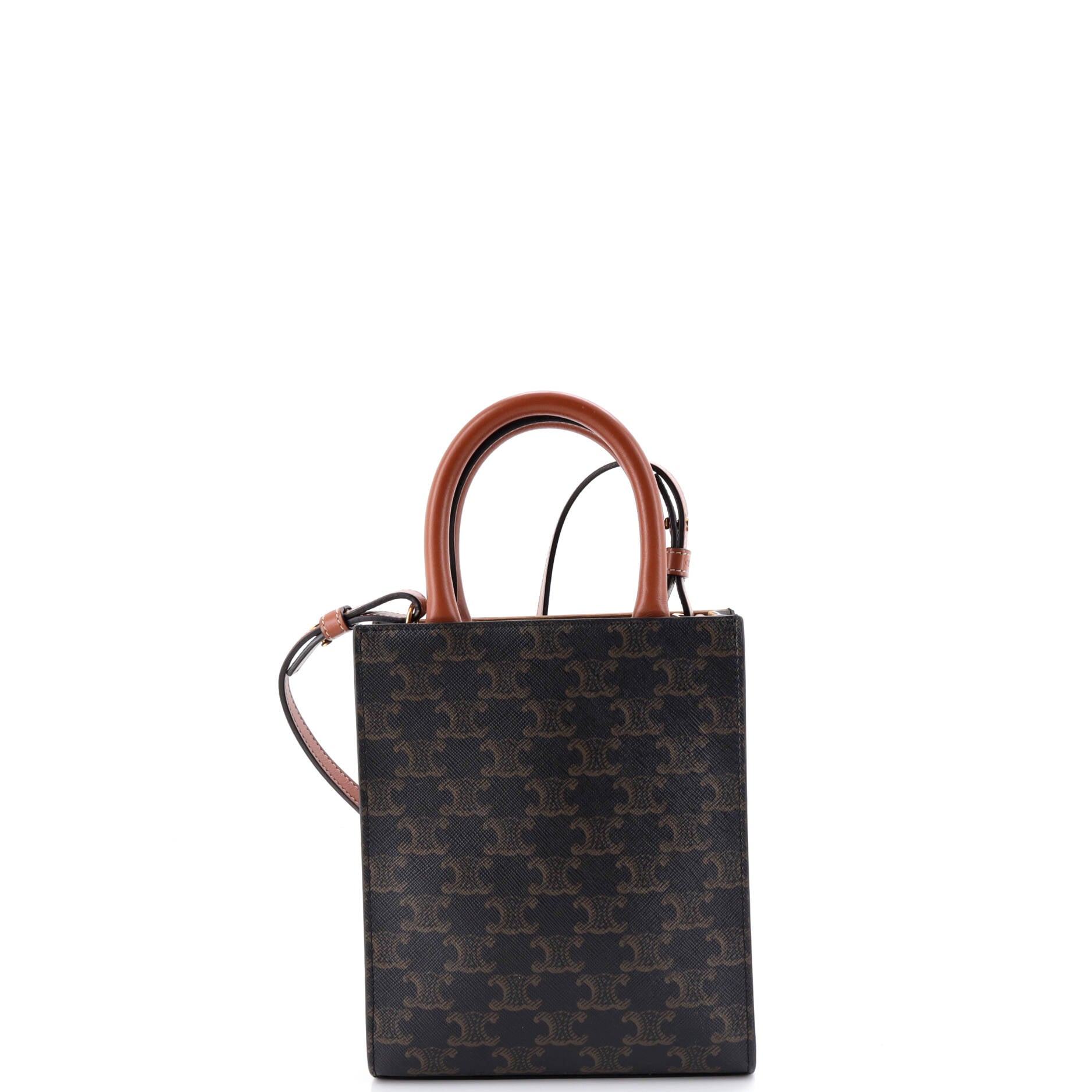 Vertical Cabas Tote Triomphe Coated Canvas Mini