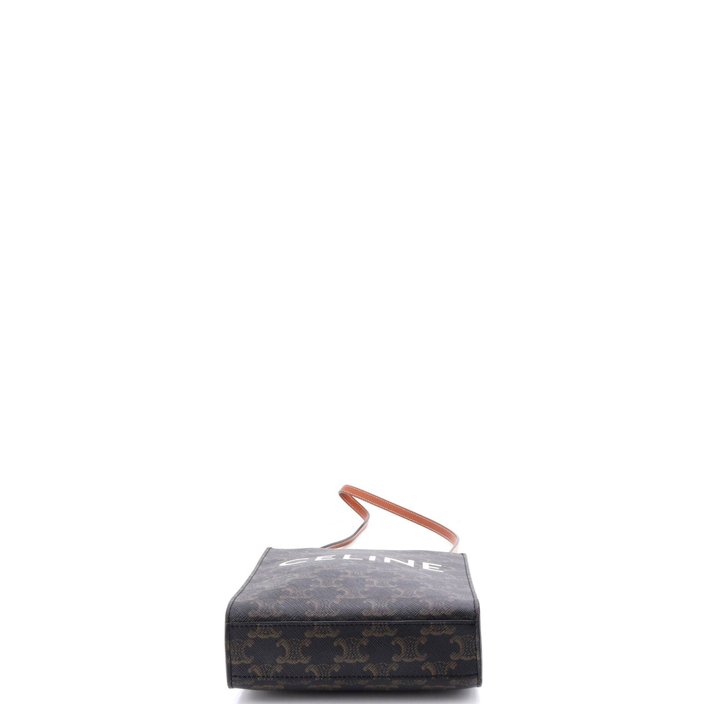 Vertical Cabas Tote Triomphe Coated Canvas Mini