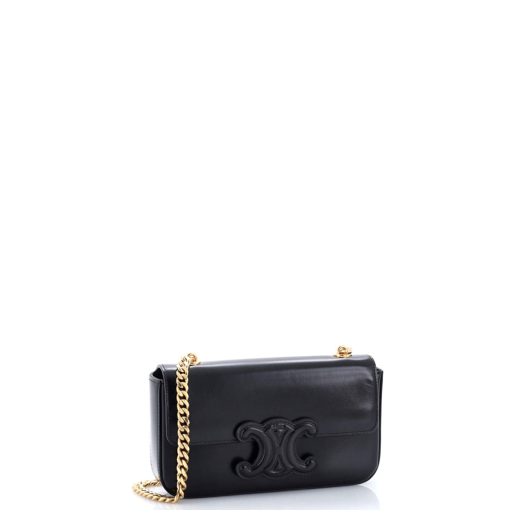 Triomphe Chain Shoulder Bag Leather Small