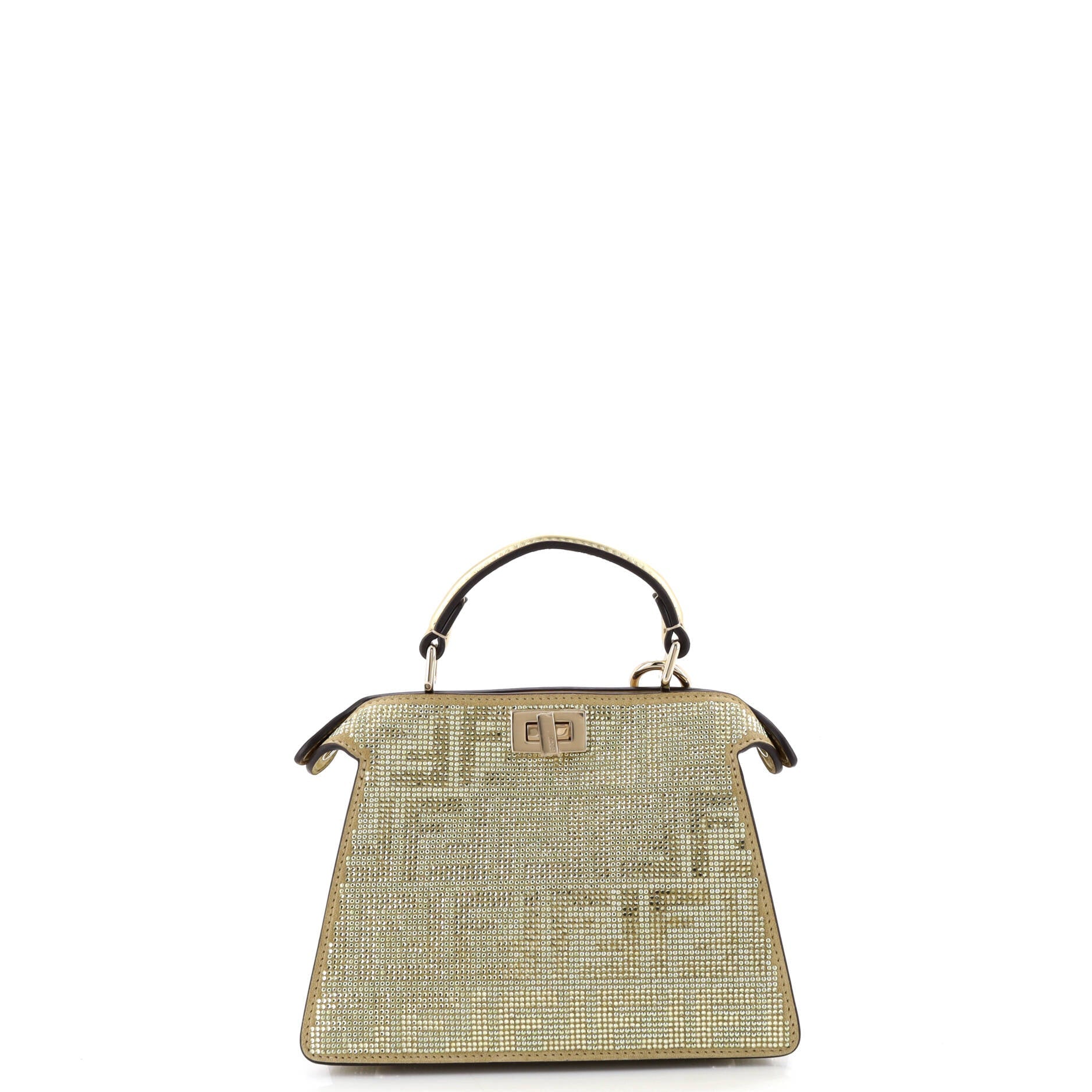 Peekaboo ISeeU Bag Zucca Crystal Embellished Suede Petite