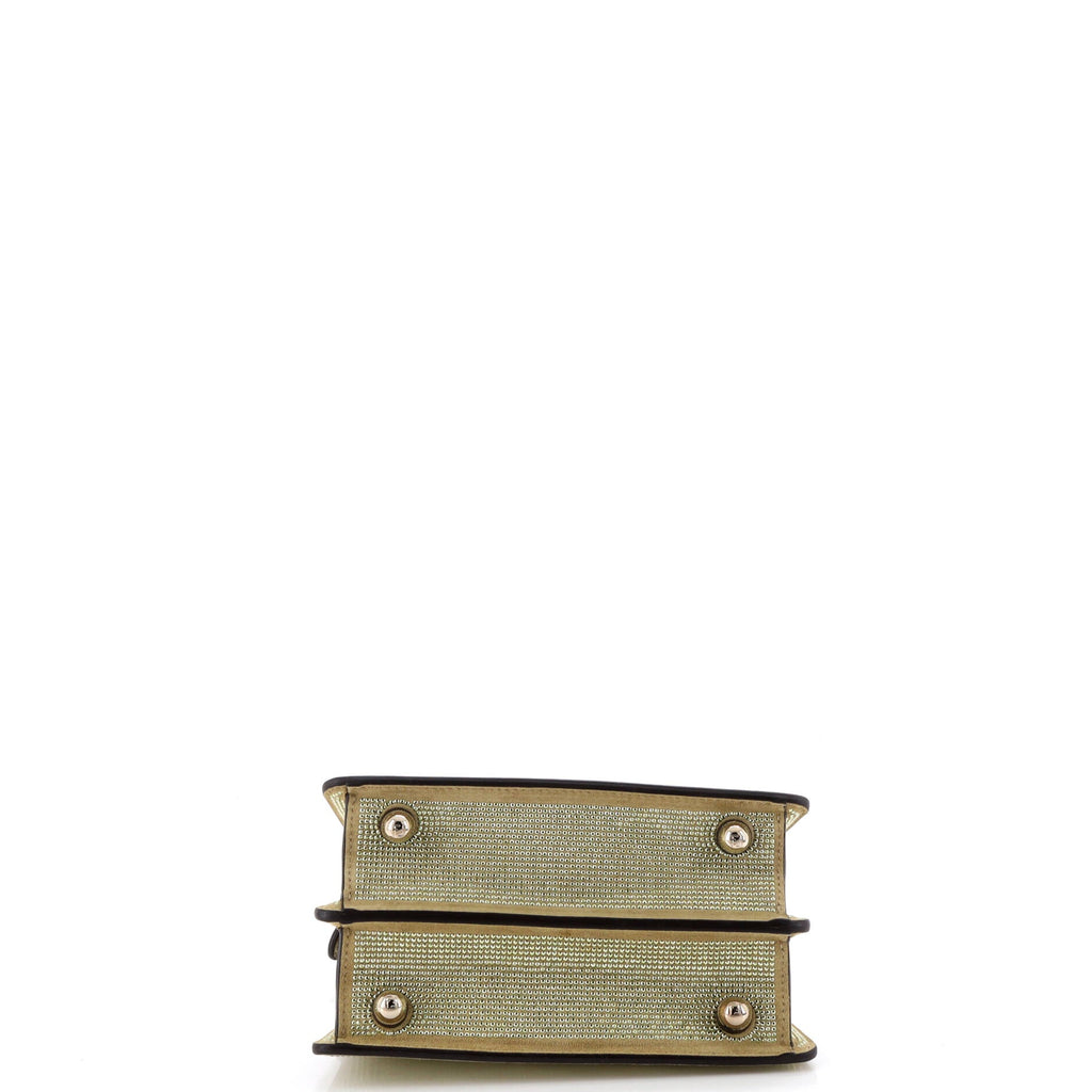 Peekaboo ISeeU Bag Zucca Crystal Embellished Suede Petite