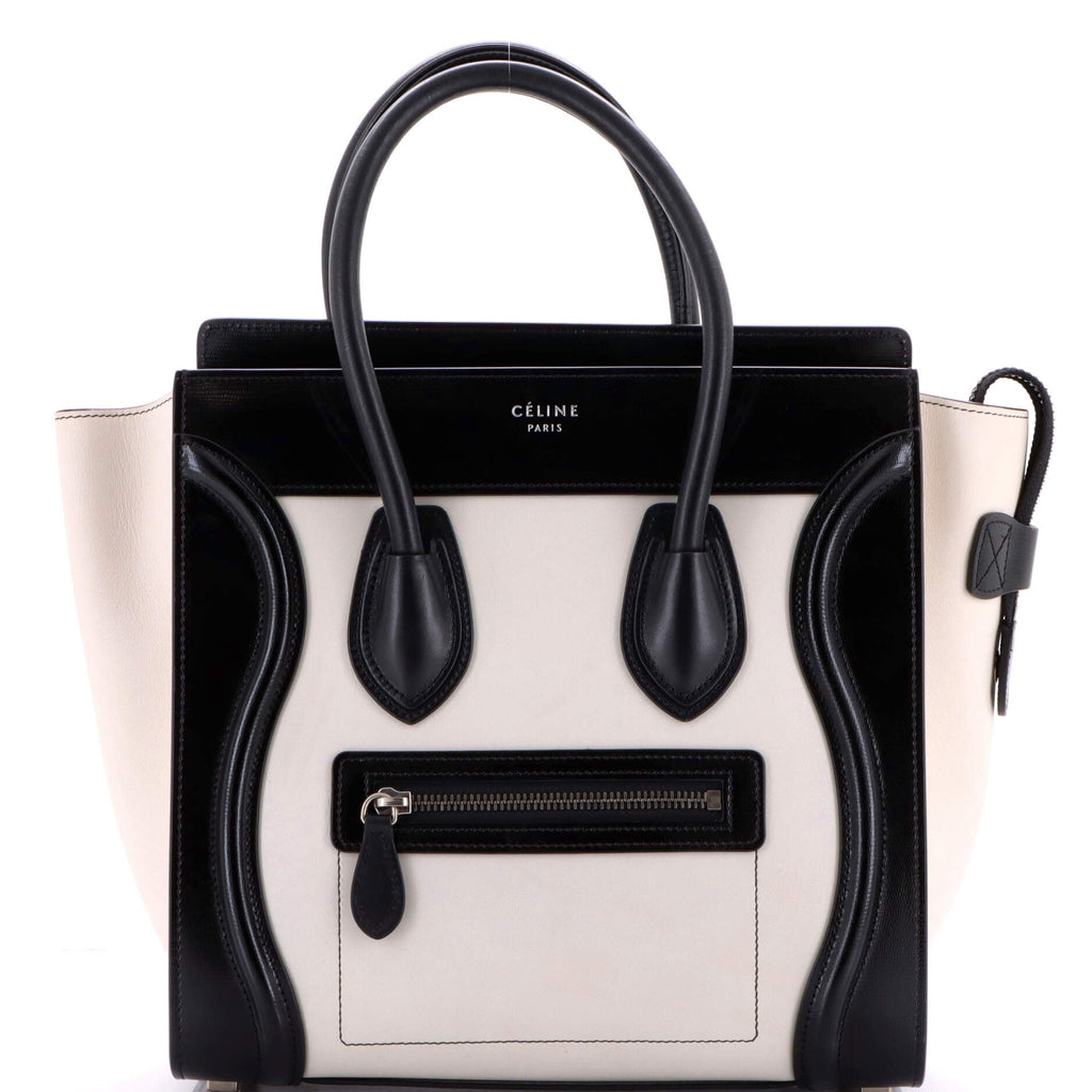 Bicolor Luggage Bag Lizard and Leather Micro
