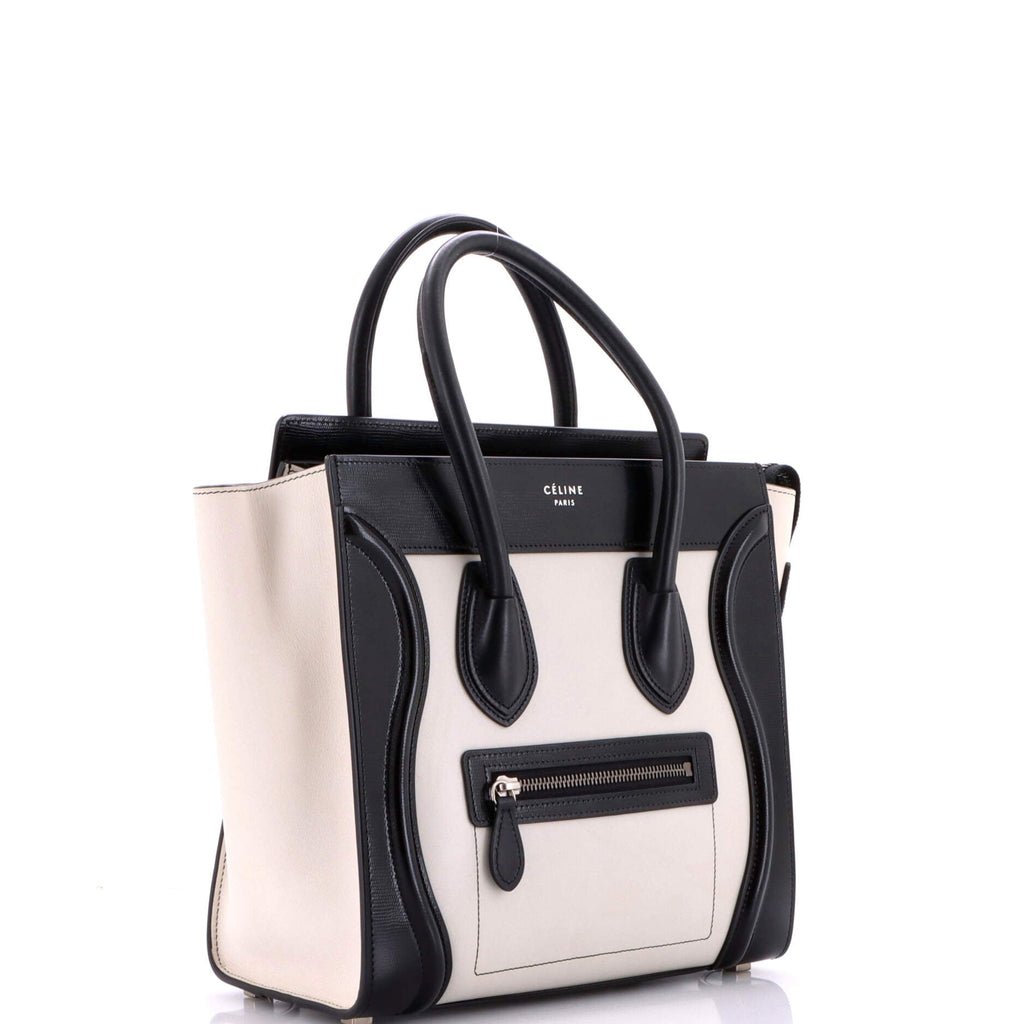 Bicolor Luggage Bag Lizard and Leather Micro