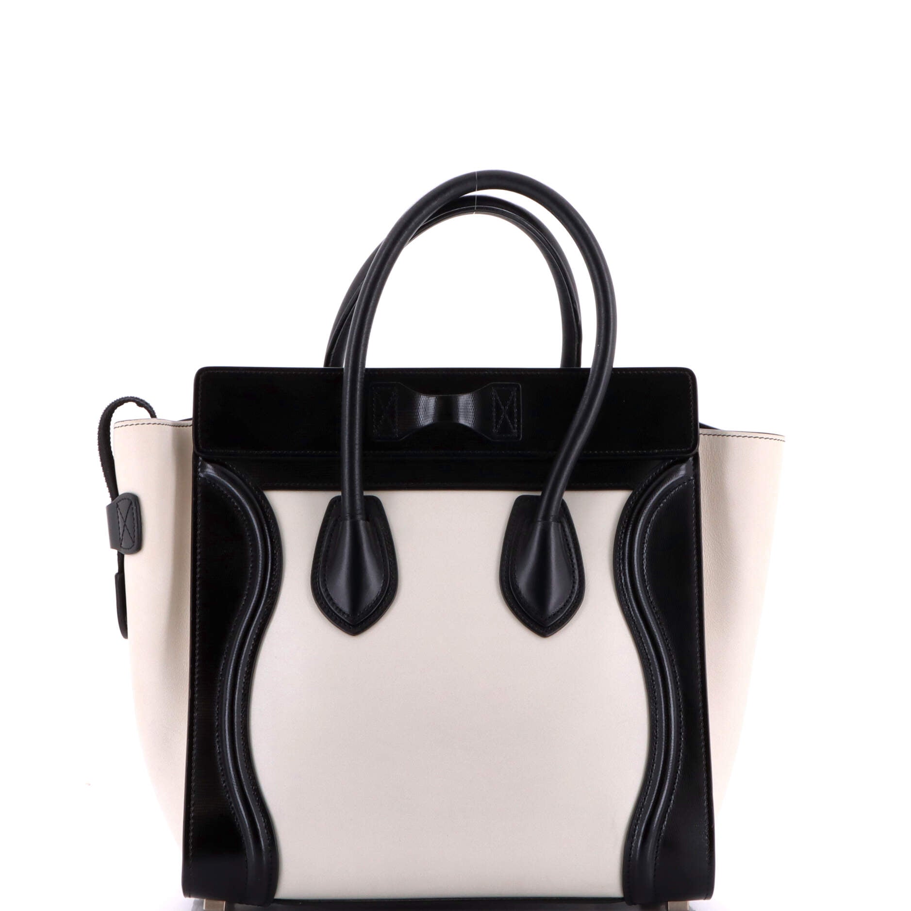 Bicolor Luggage Bag Lizard and Leather Micro