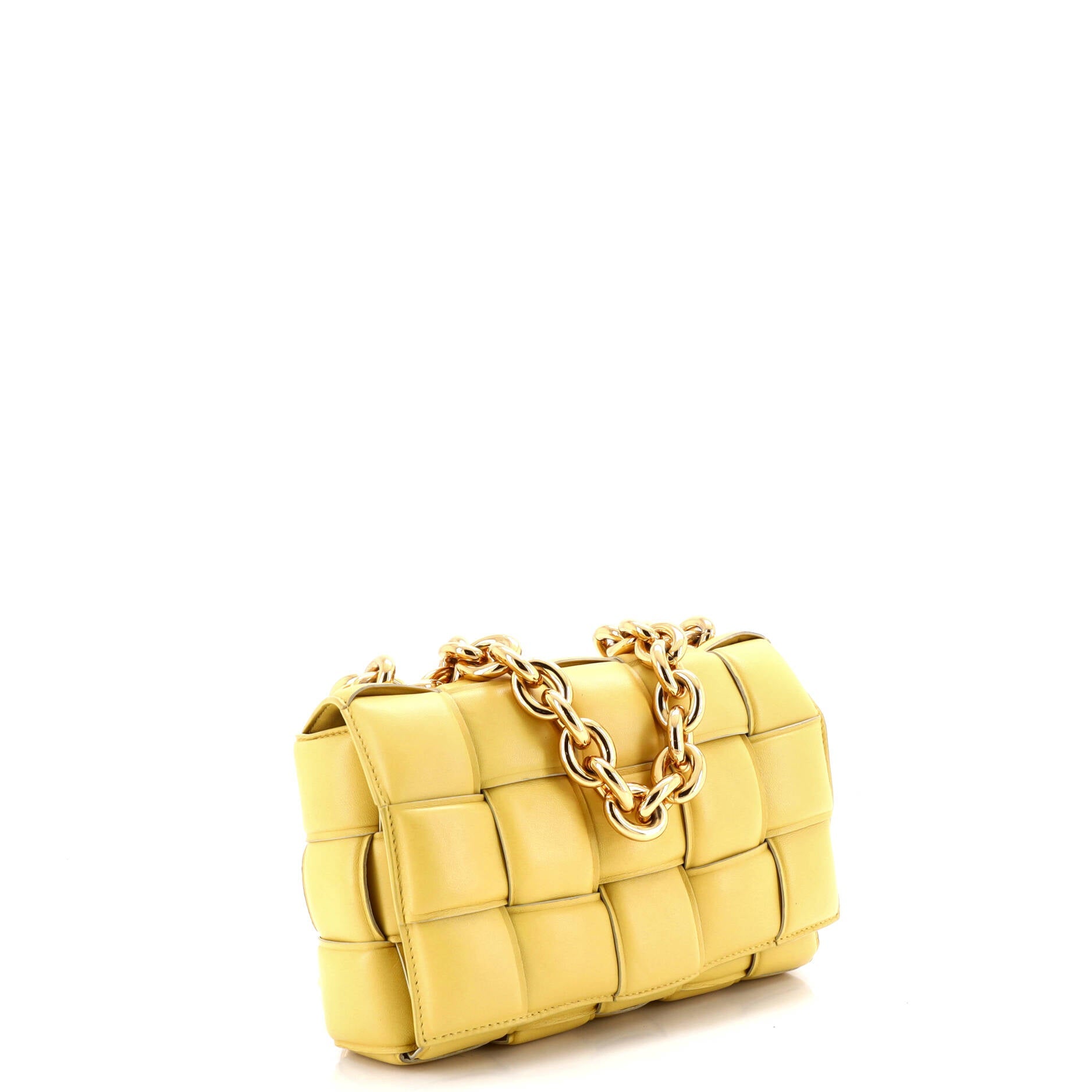 Cassette Chain Crossbody Bag Padded Maxi Intrecciato Leather