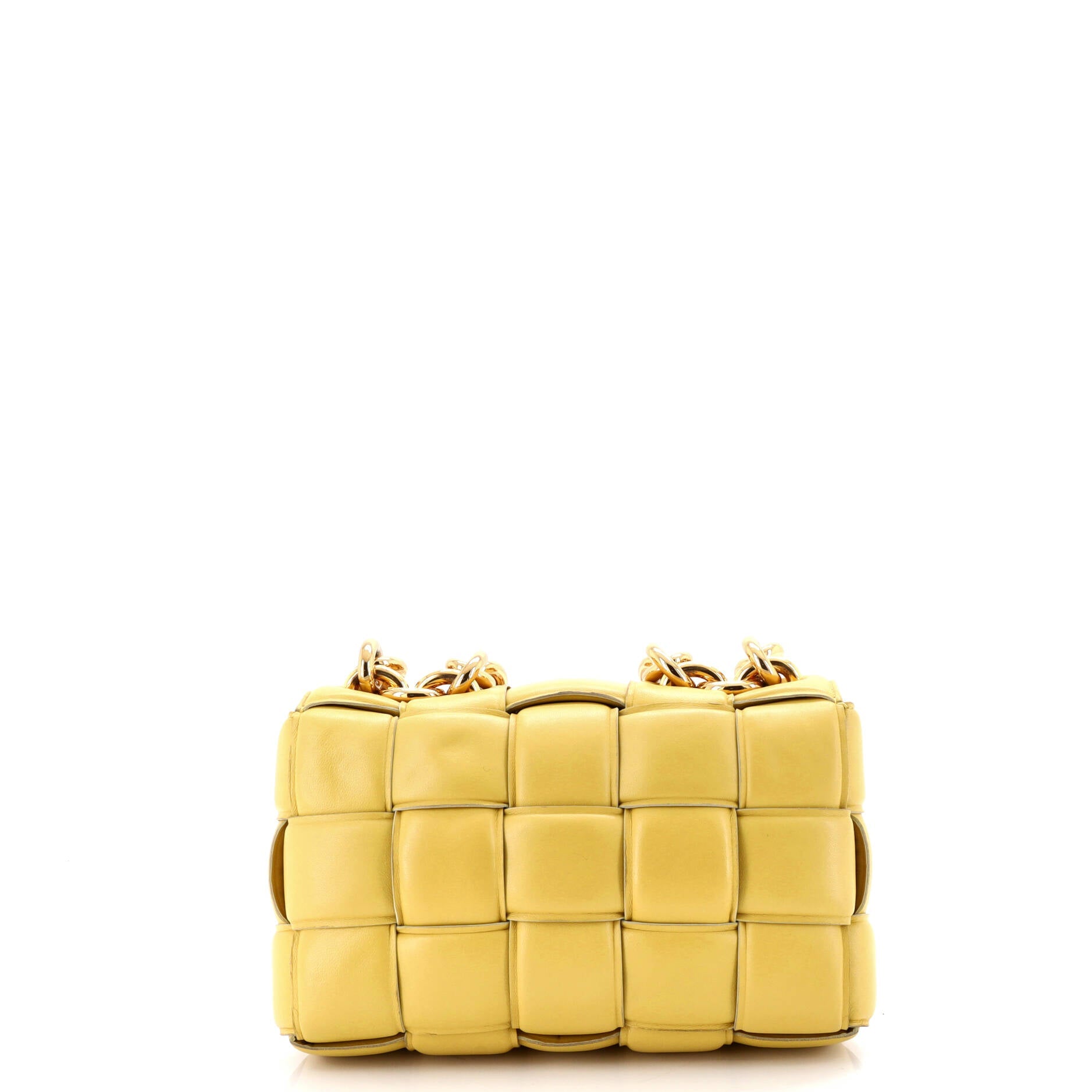 Cassette Chain Crossbody Bag Padded Maxi Intrecciato Leather