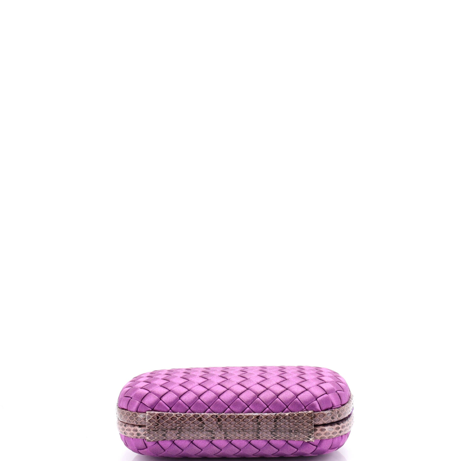 Box Knot Clutch Intrecciato Satin Small