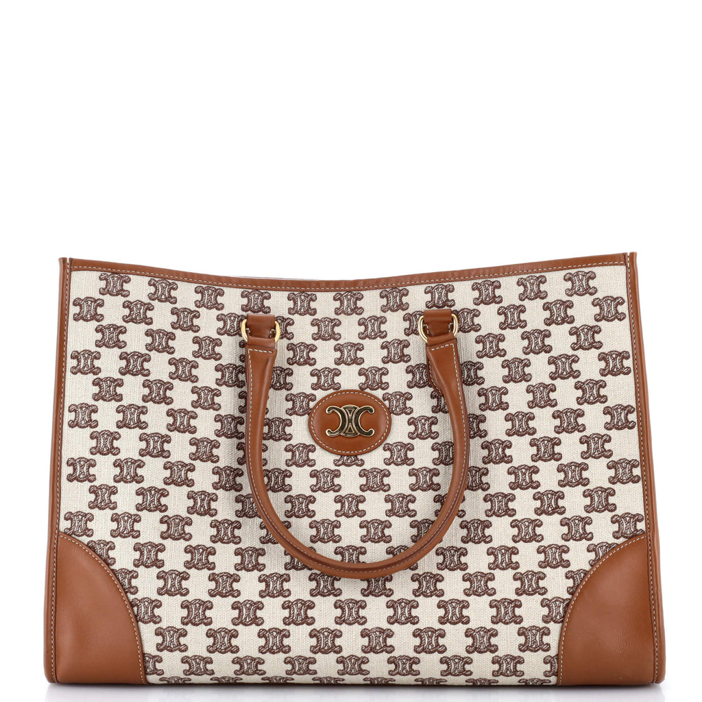 Horizontal Cabas Tote Triomphe Canvas