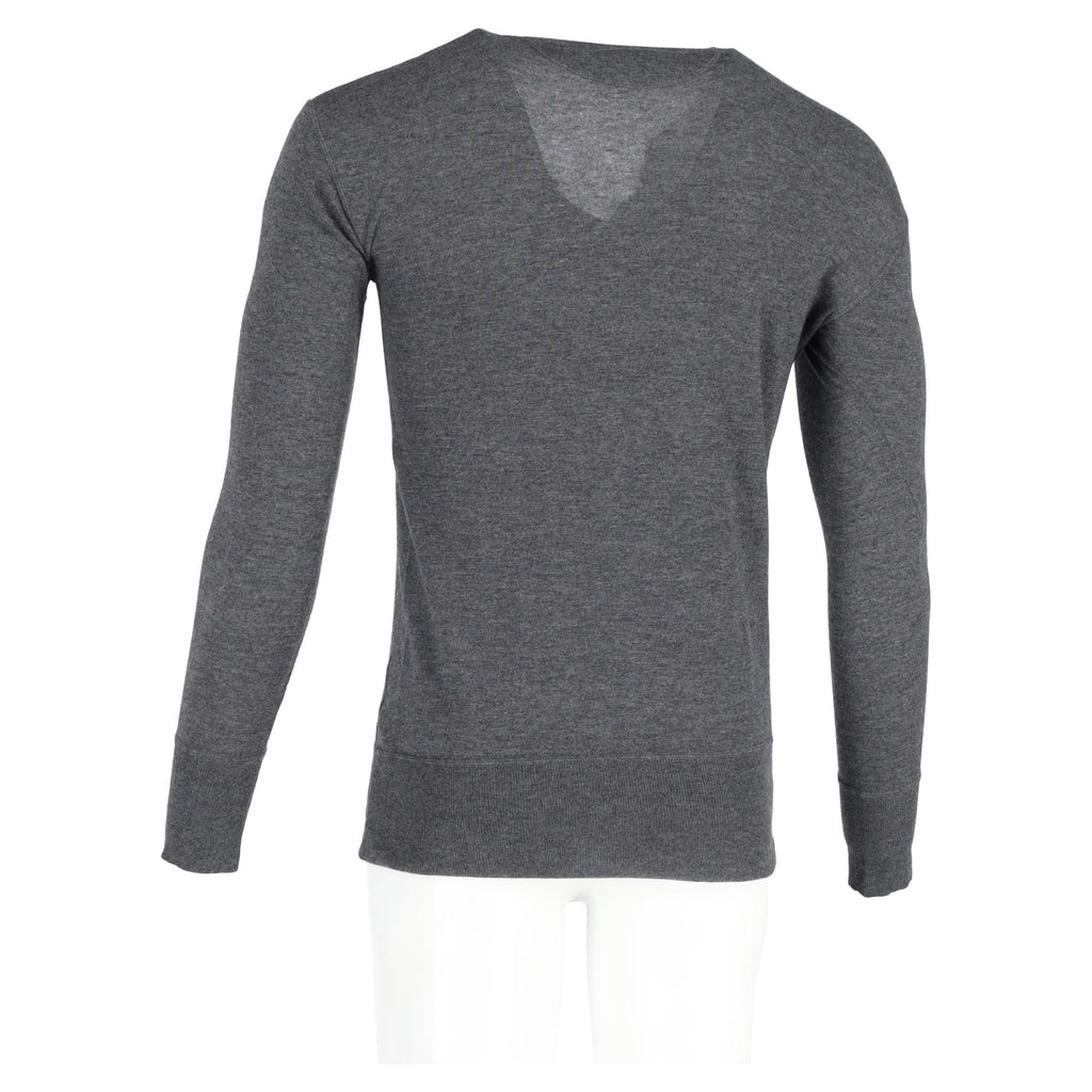 Bottega Veneta Half-Buttoned Sweater in Grey Wool