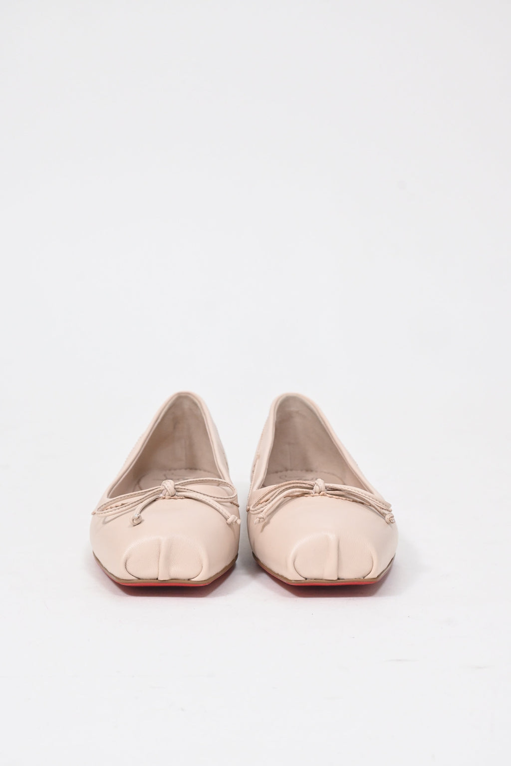 Christian Louboutin Mamadrague Ballet Flats in Beige Leather