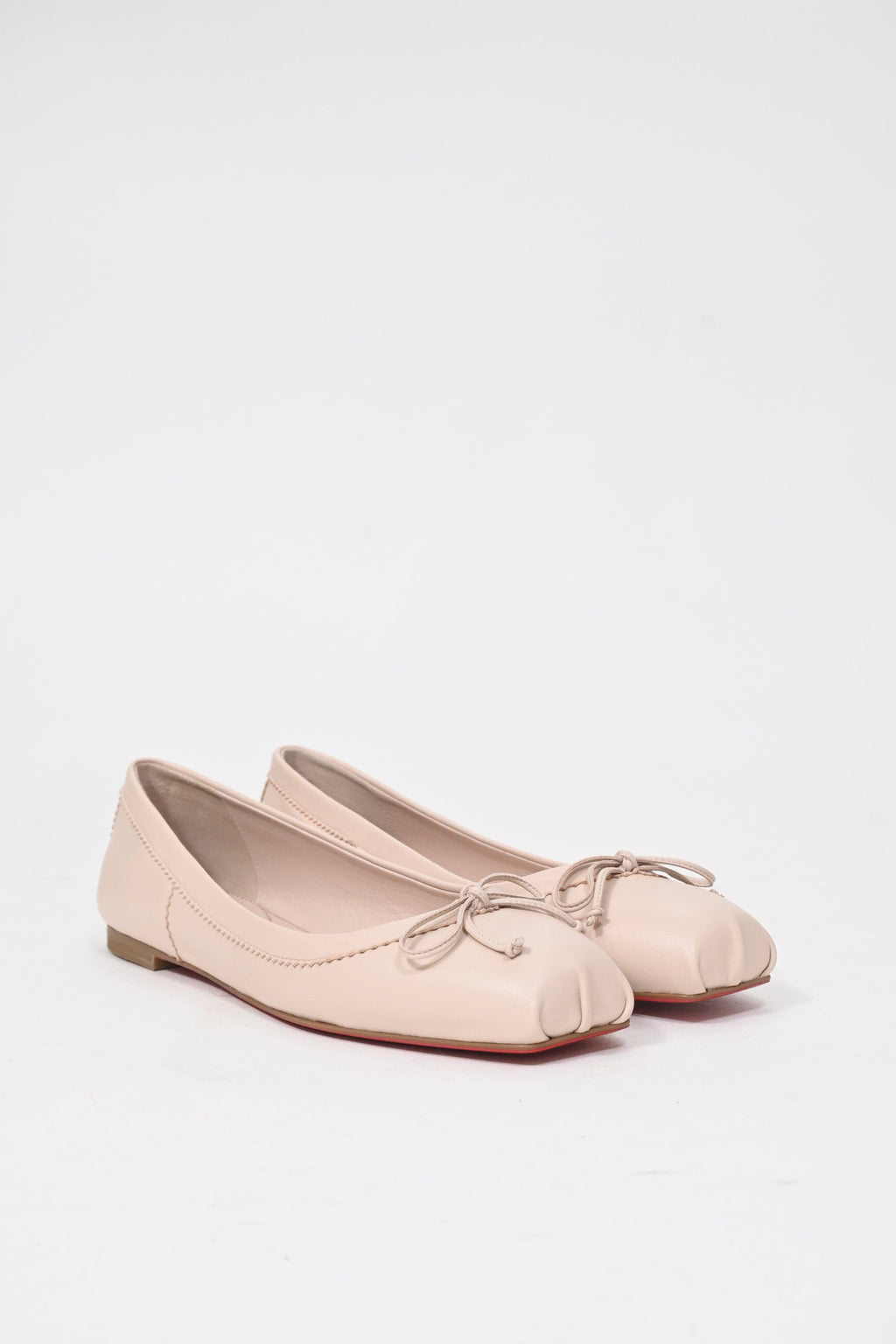 Christian Louboutin Mamadrague Ballet Flats in Beige Leather