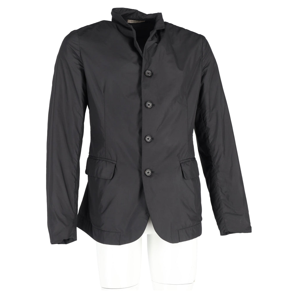 Bottega Veneta Single-Breasted Blazer in Black Nylon