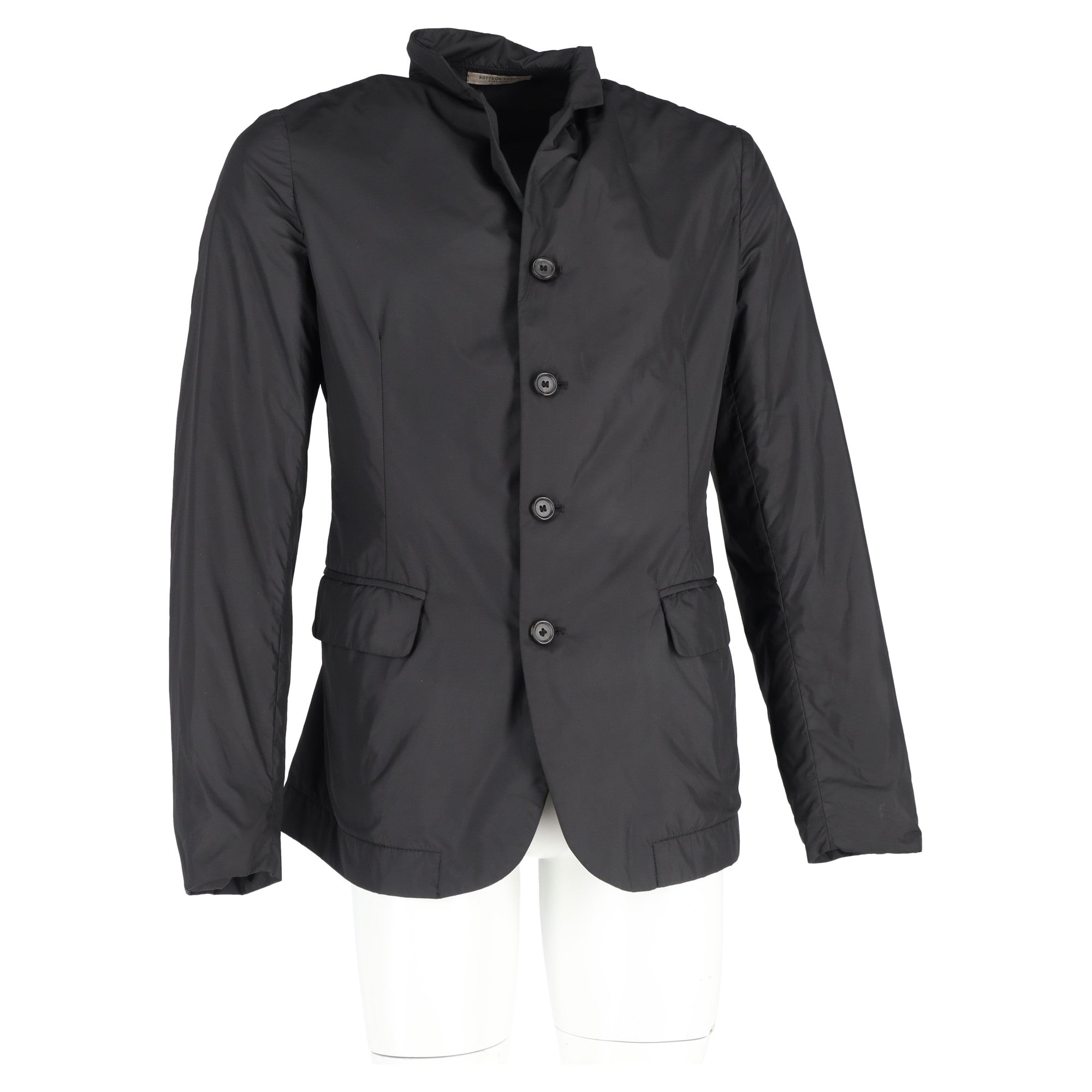 Bottega Veneta Single-Breasted Blazer in Black Nylon