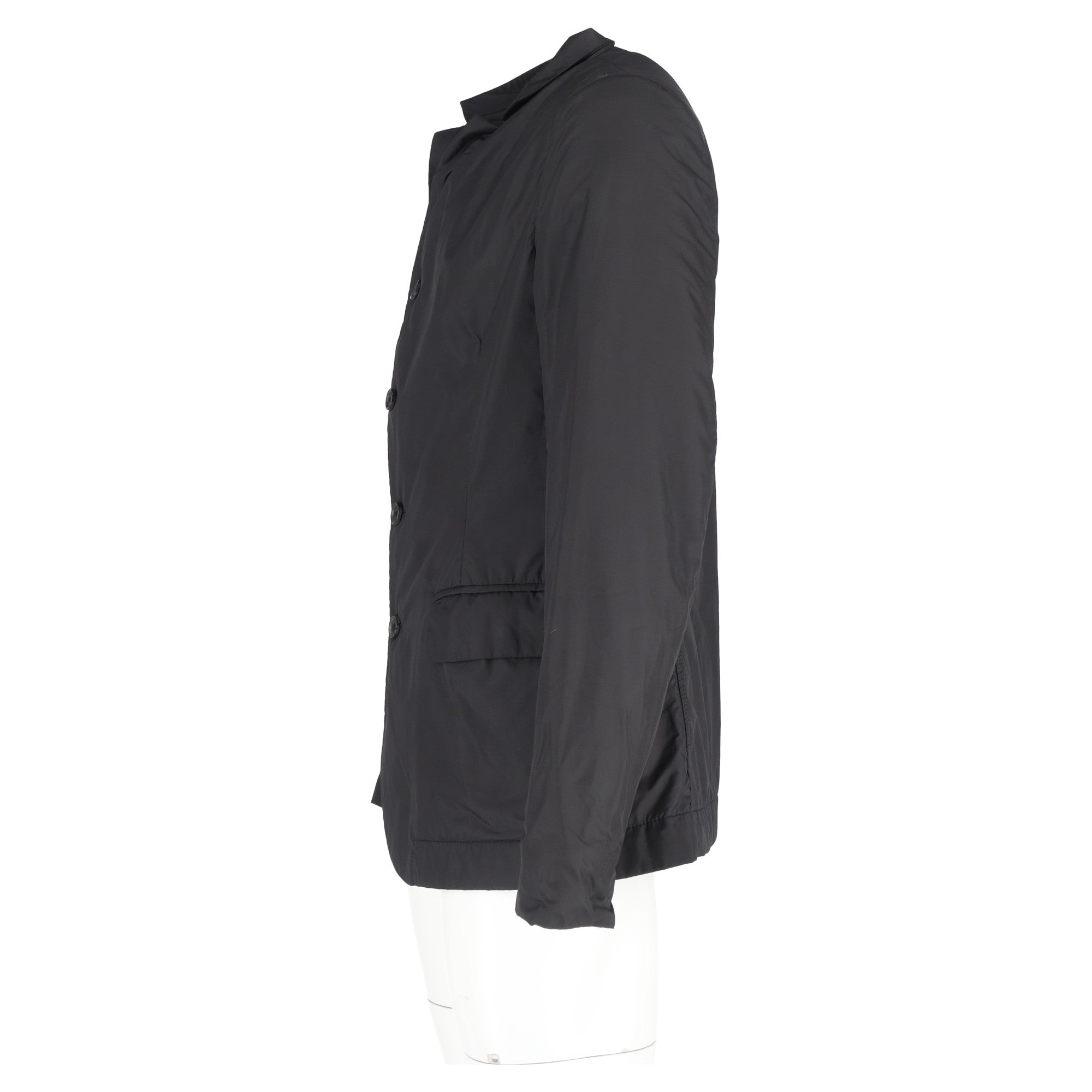 Bottega Veneta Single-Breasted Blazer in Black Nylon