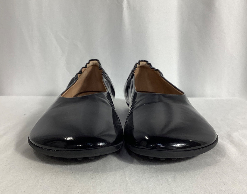 Bottega Veneta Atomic Polished Ballerina Flats in Black Lamb Leather