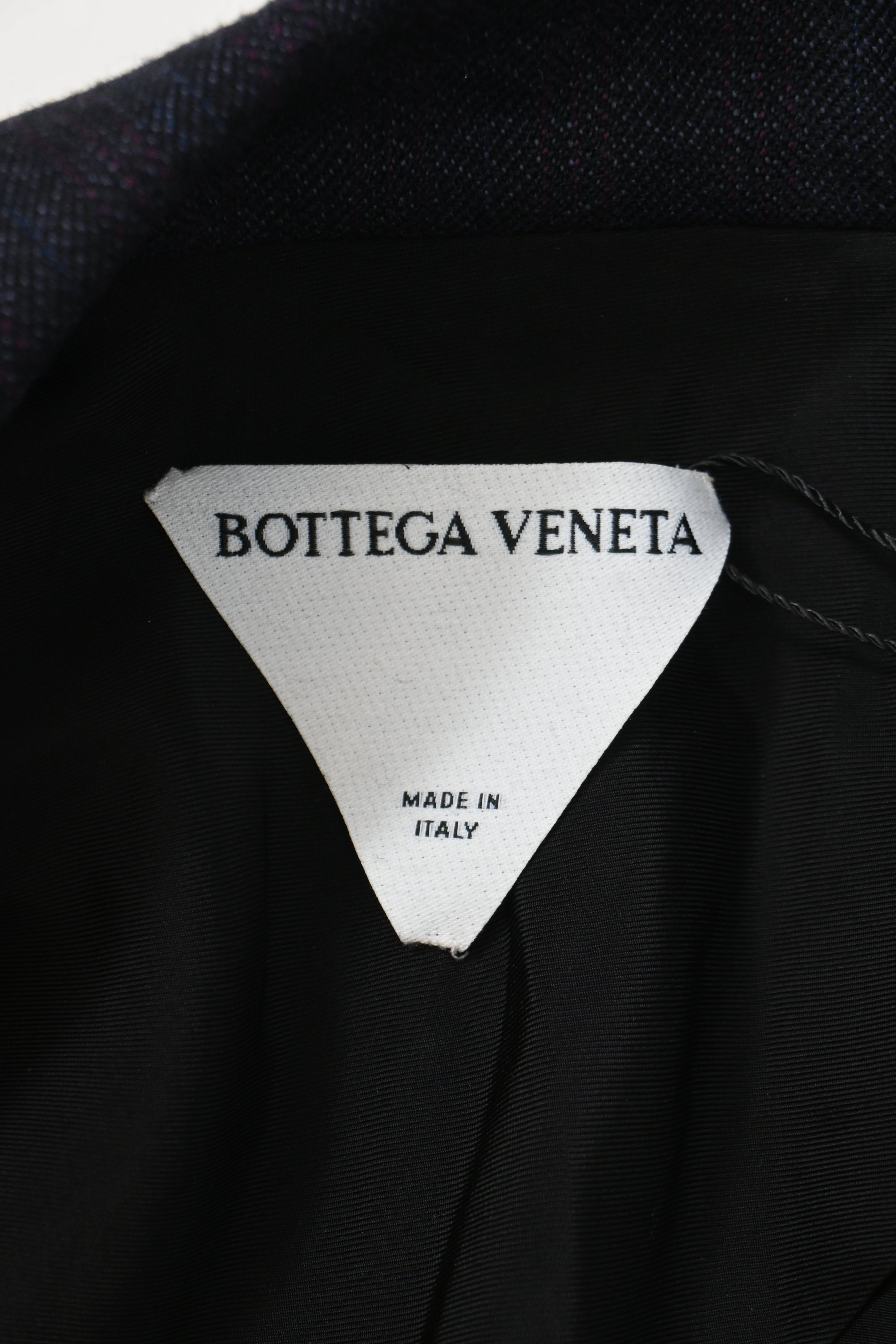 Bottega Veneta Double-Breasted Blazer in Navy Blue Wool