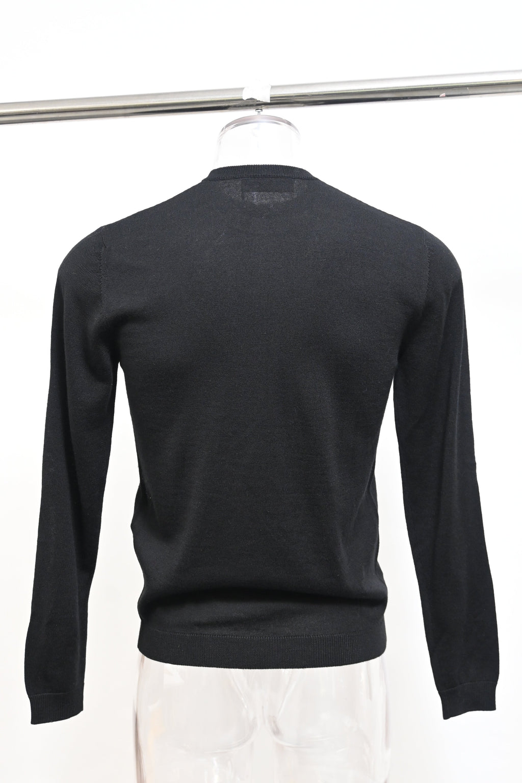 Fendi Logo Print Sweater in Black Wool