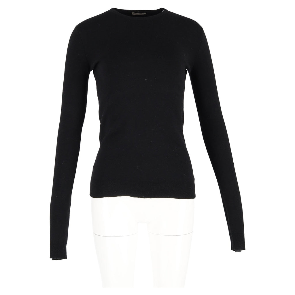 Bottega Veneta Crewneck Sweater in Black Wool
