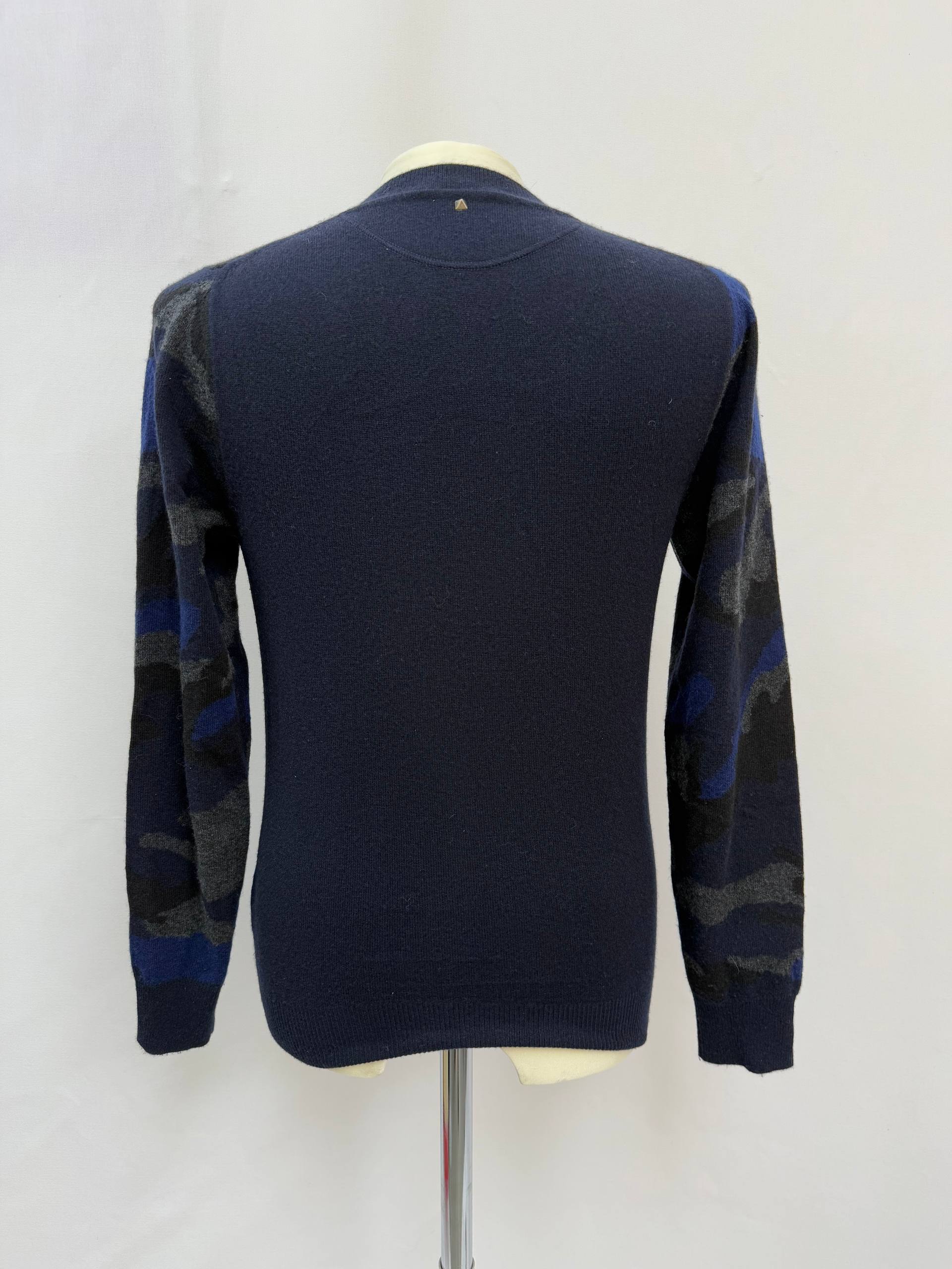 Valentino Garavani Camouflage Jumper in Multicolor Wool