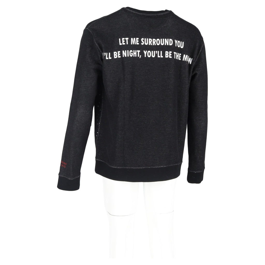 Valentino Moon Dust Graphic-Print Sweatshirt in Black Cotton