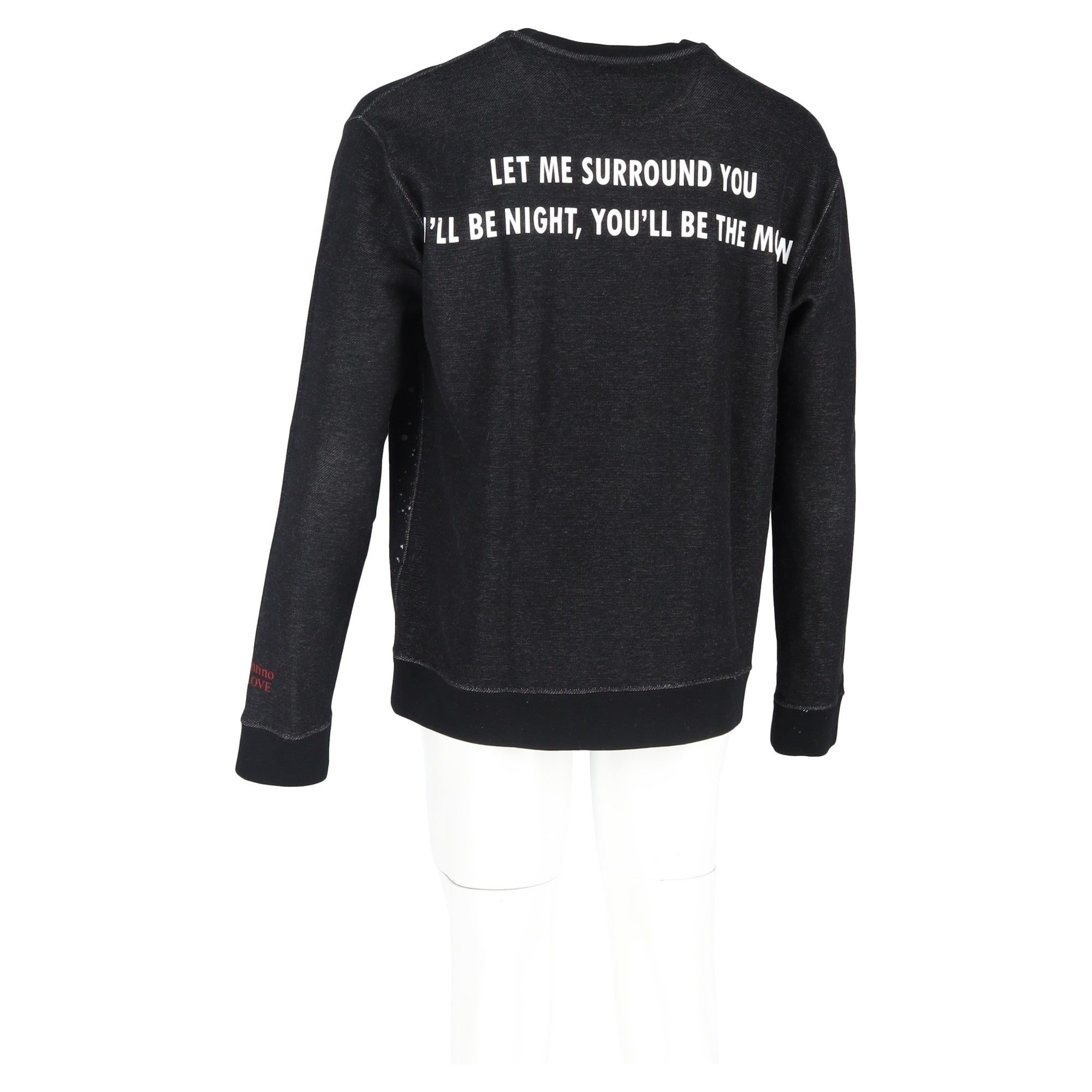 Valentino Moon Dust Graphic-Print Sweatshirt in Black Cotton