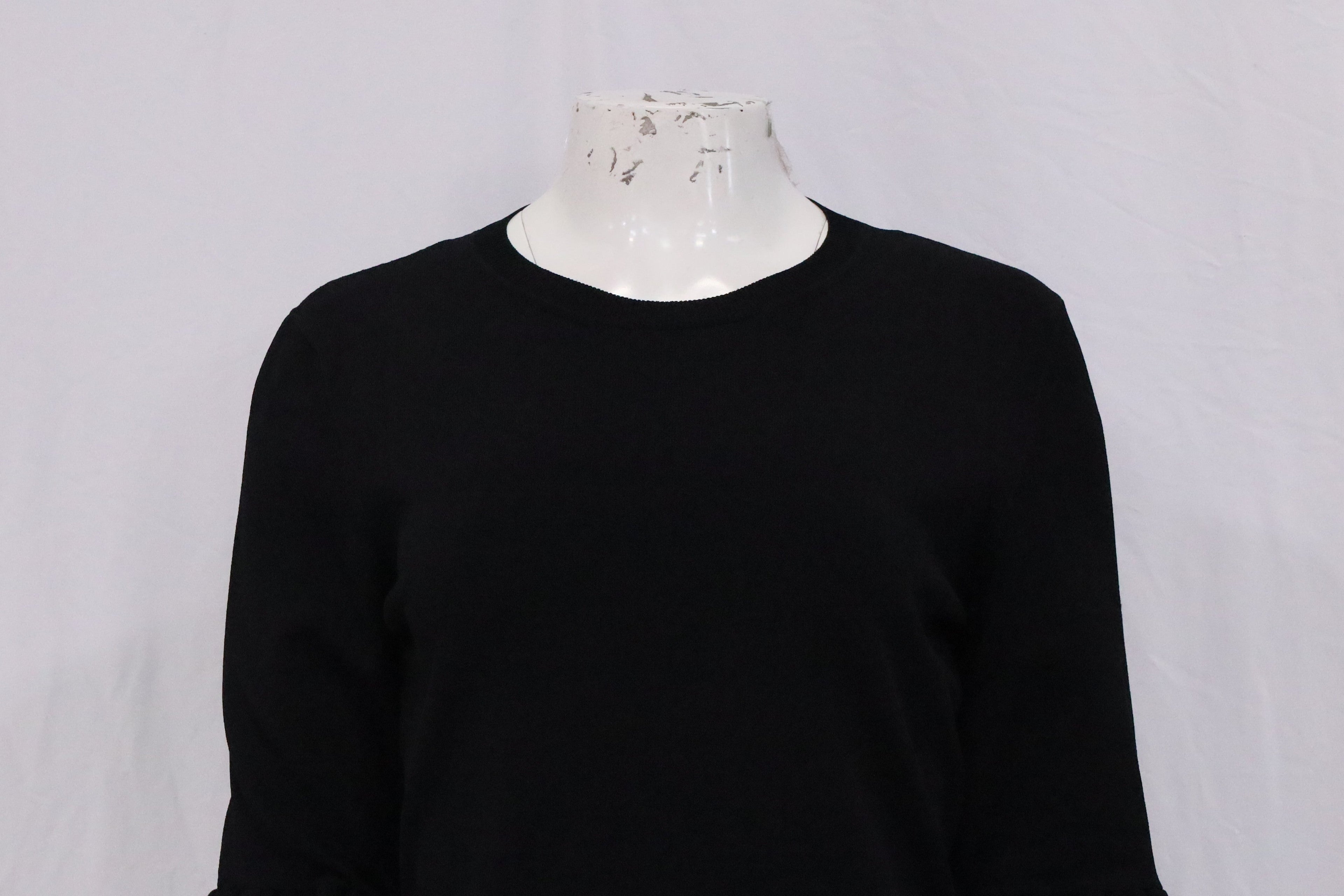 Valentino Bell Sleeve Sweater in Black Wool