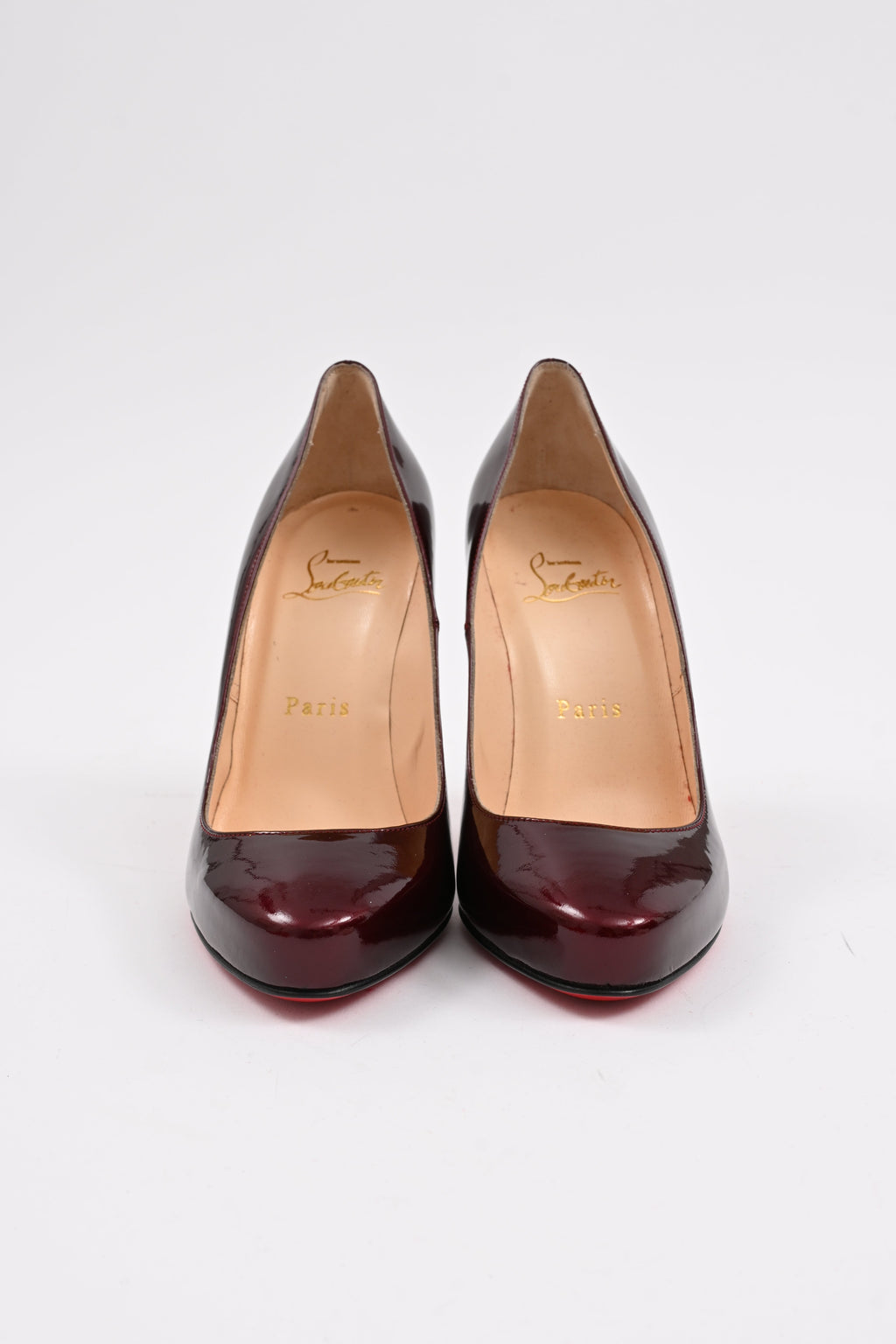 Christian Louboutin Fifi Pumps in Burgundy Patent Leather