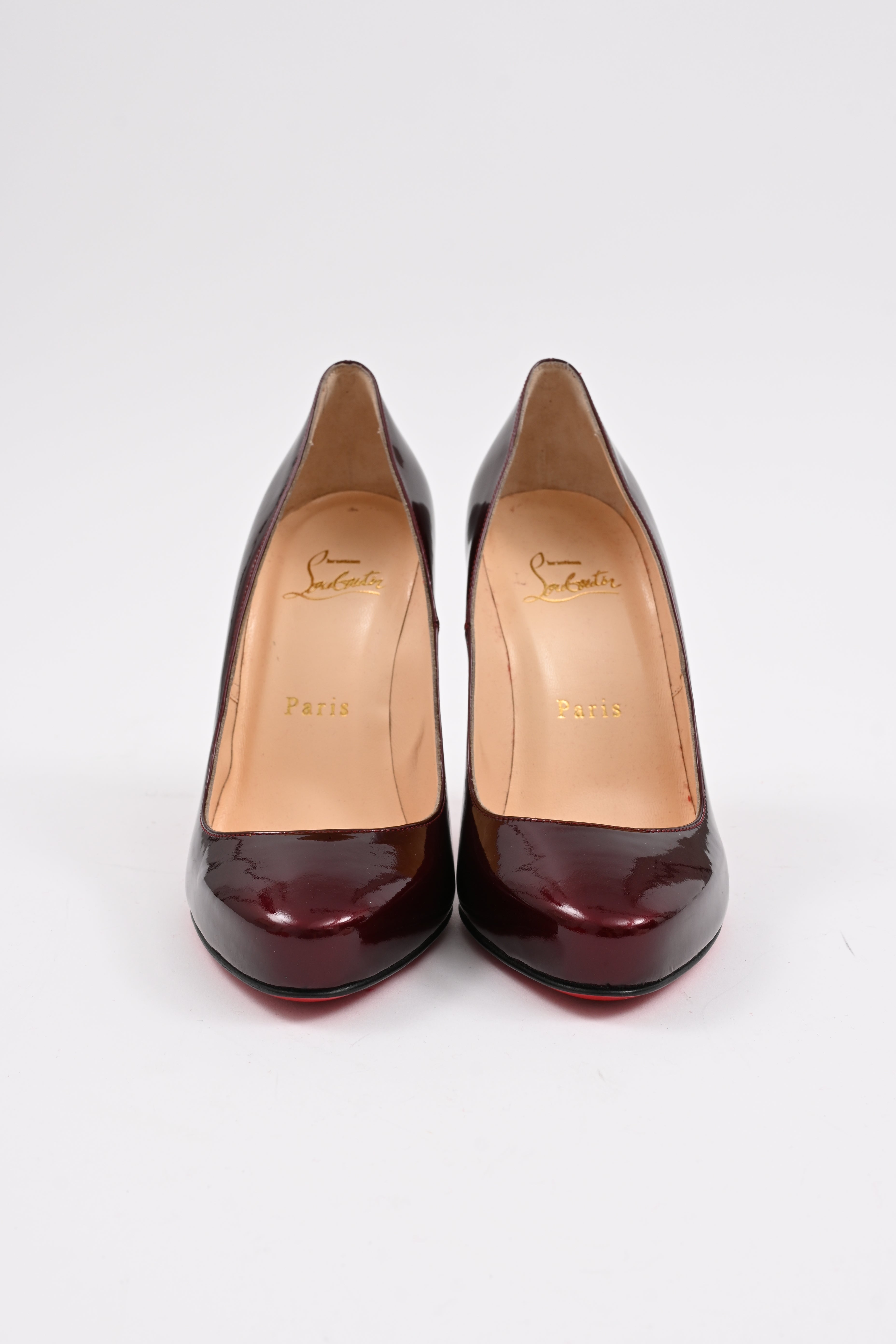 Christian Louboutin Fifi Pumps in Burgundy Patent Leather