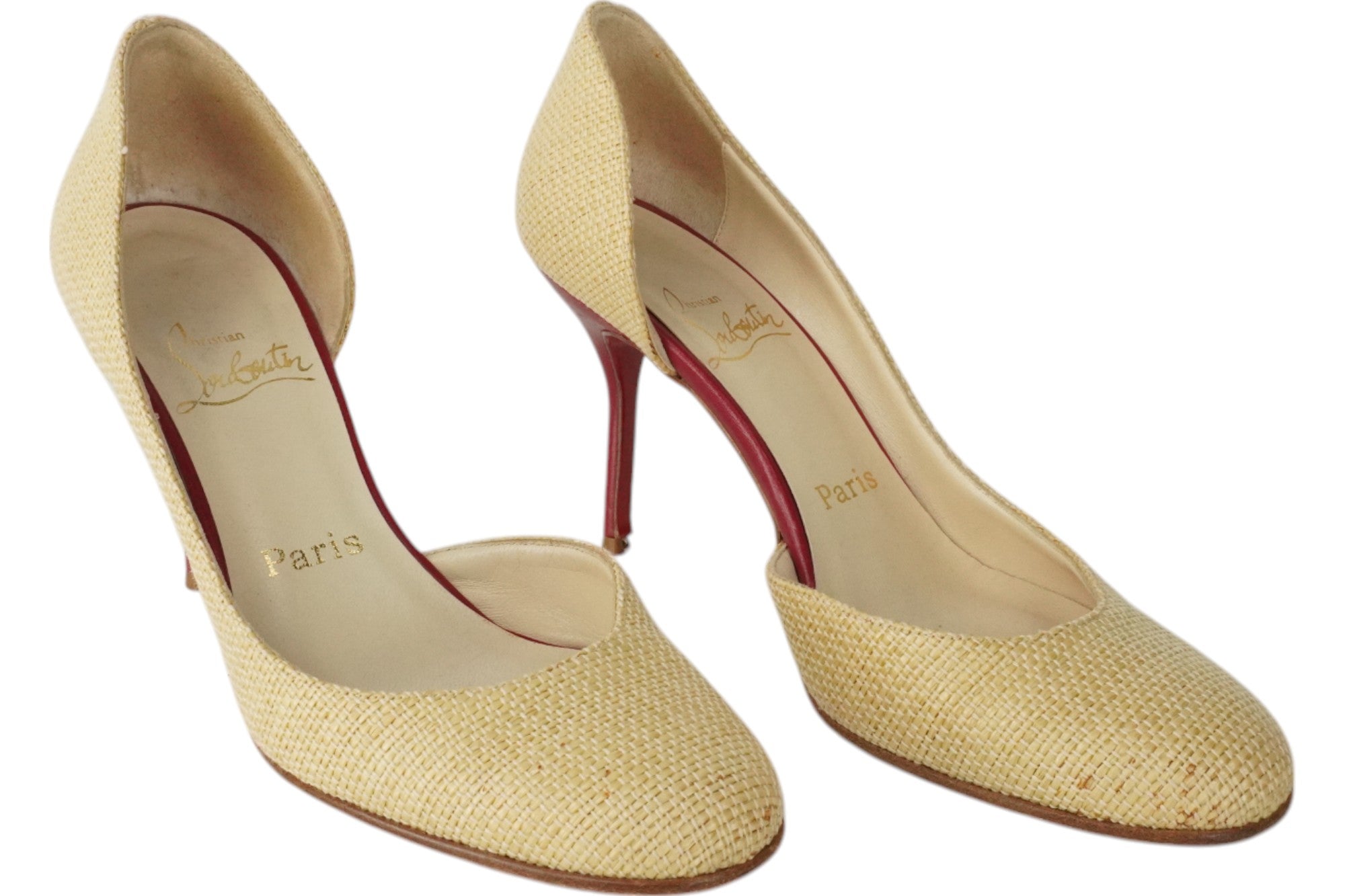 Christian Louboutin Light Rattan Heels