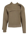 Bottega Veneta Mens Asymmetrical Ribbed Sweater