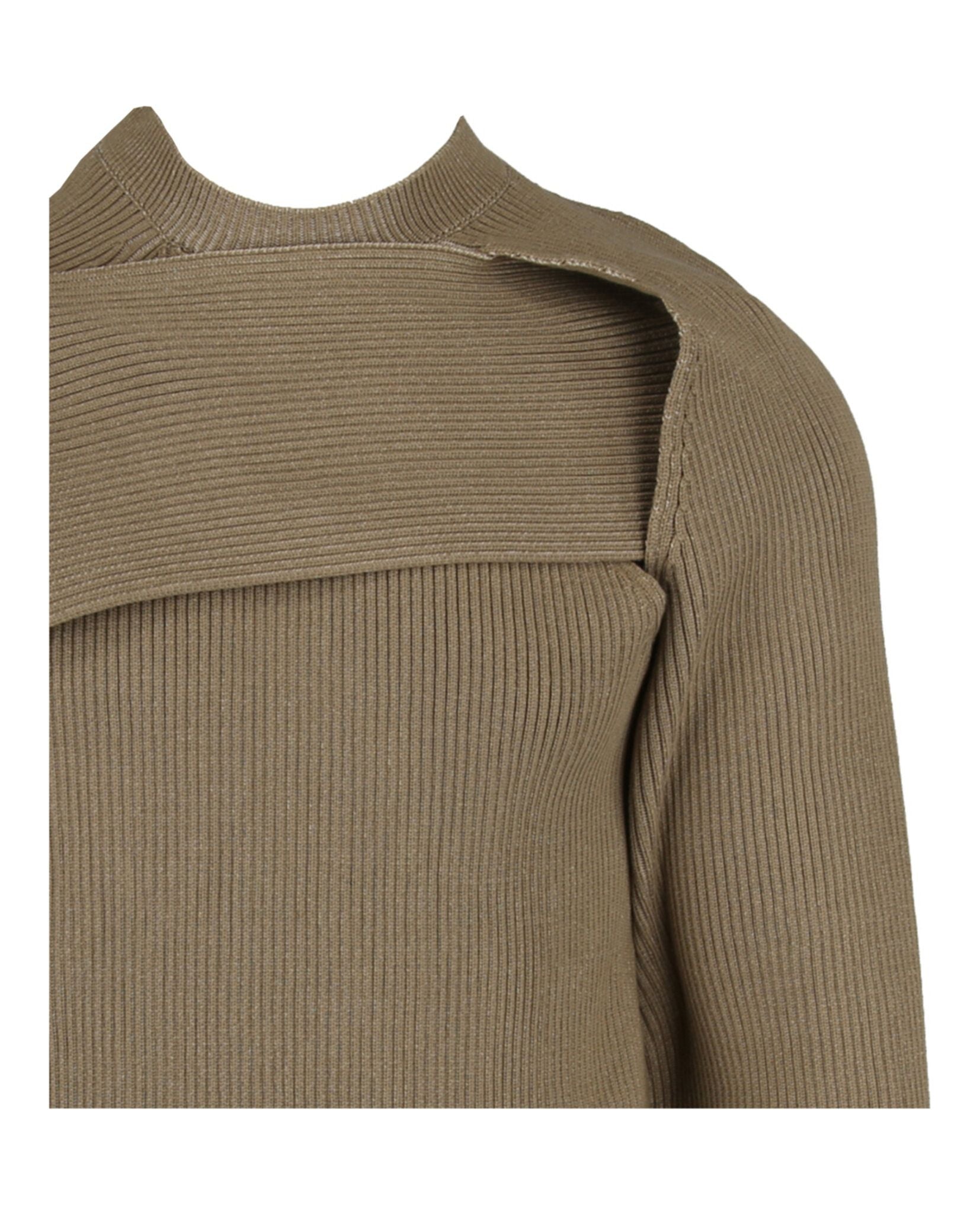 Bottega Veneta Mens Asymmetrical Ribbed Sweater