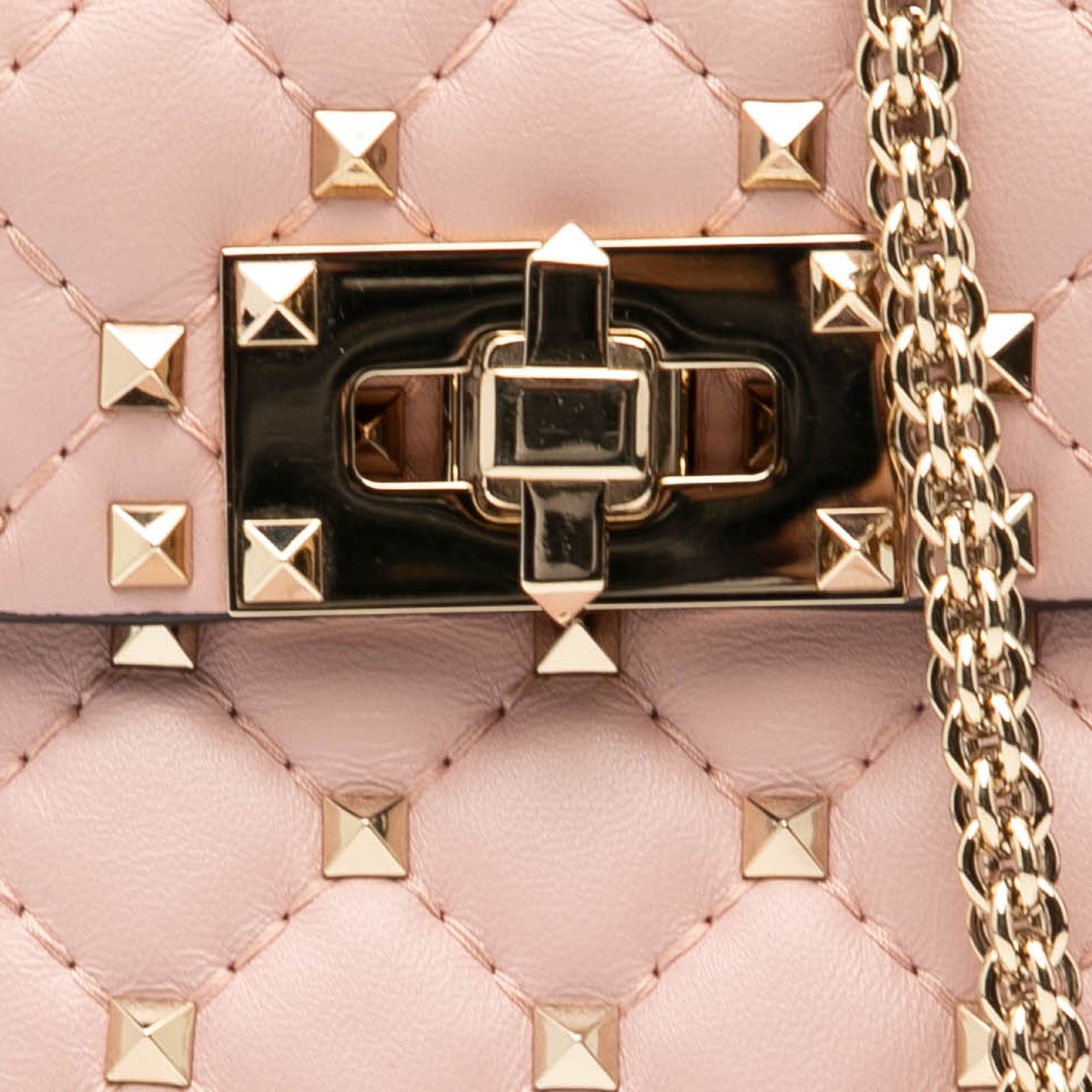 Rockstud Spike Flap Bag Quilted Leather Small