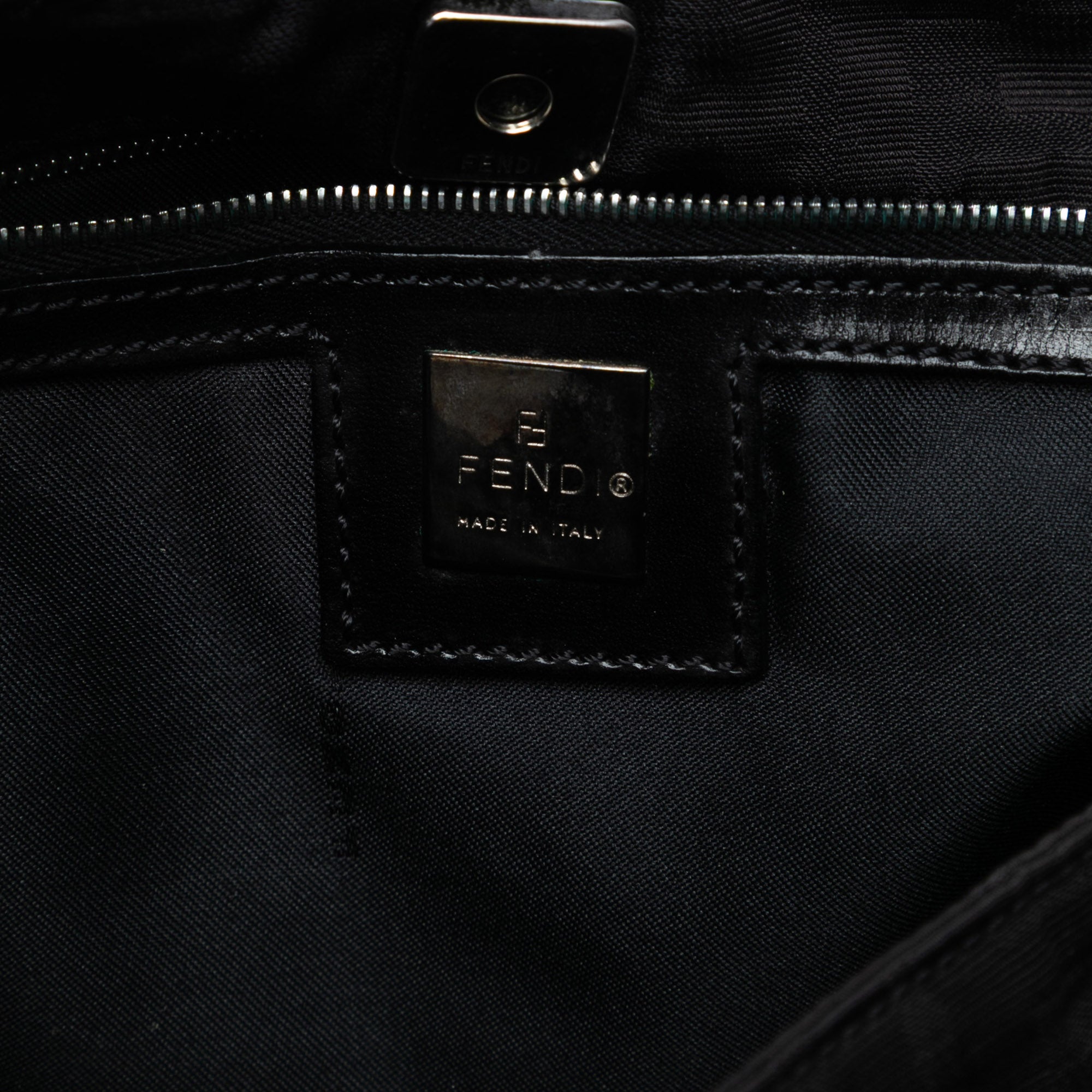Vintage Pocket Shoulder Bag Zucca Canvas Small