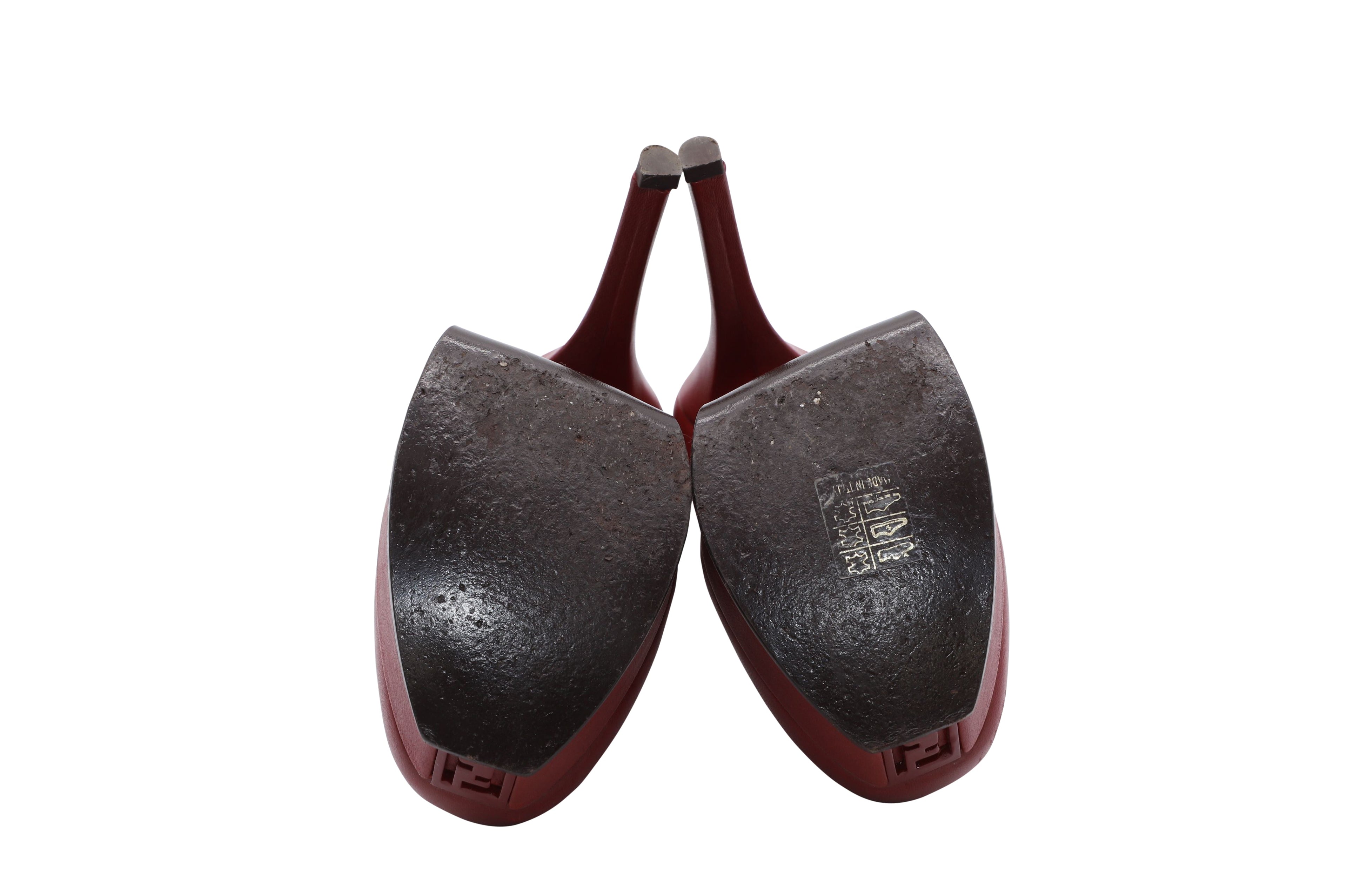 Fendi Fendista Pumps 135 in Red Leather