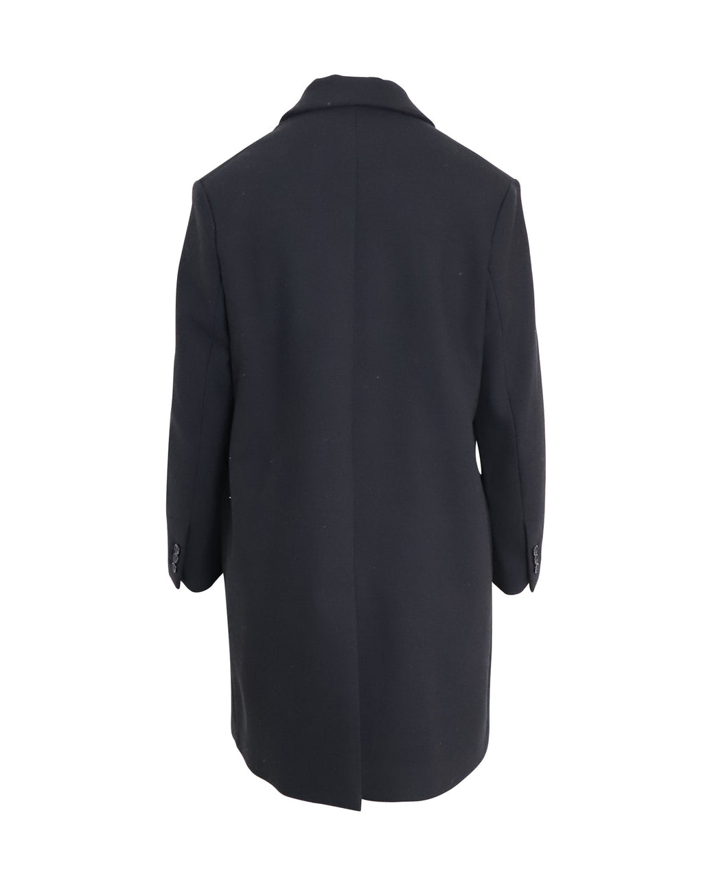 Red Valentino Single-Breasted Coat in Black Cotton