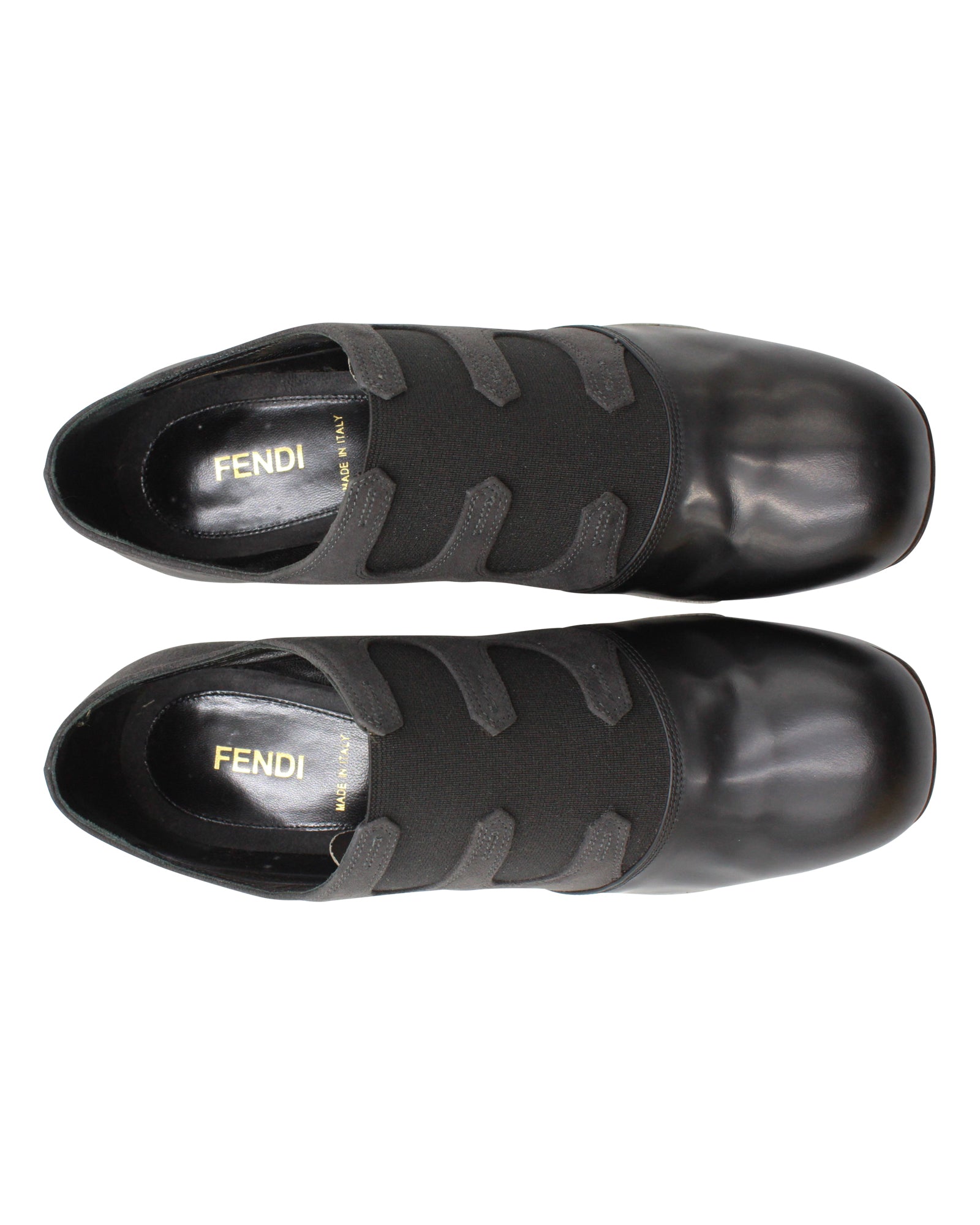 Fendi Gartered Ankle Boots in Grey Suede