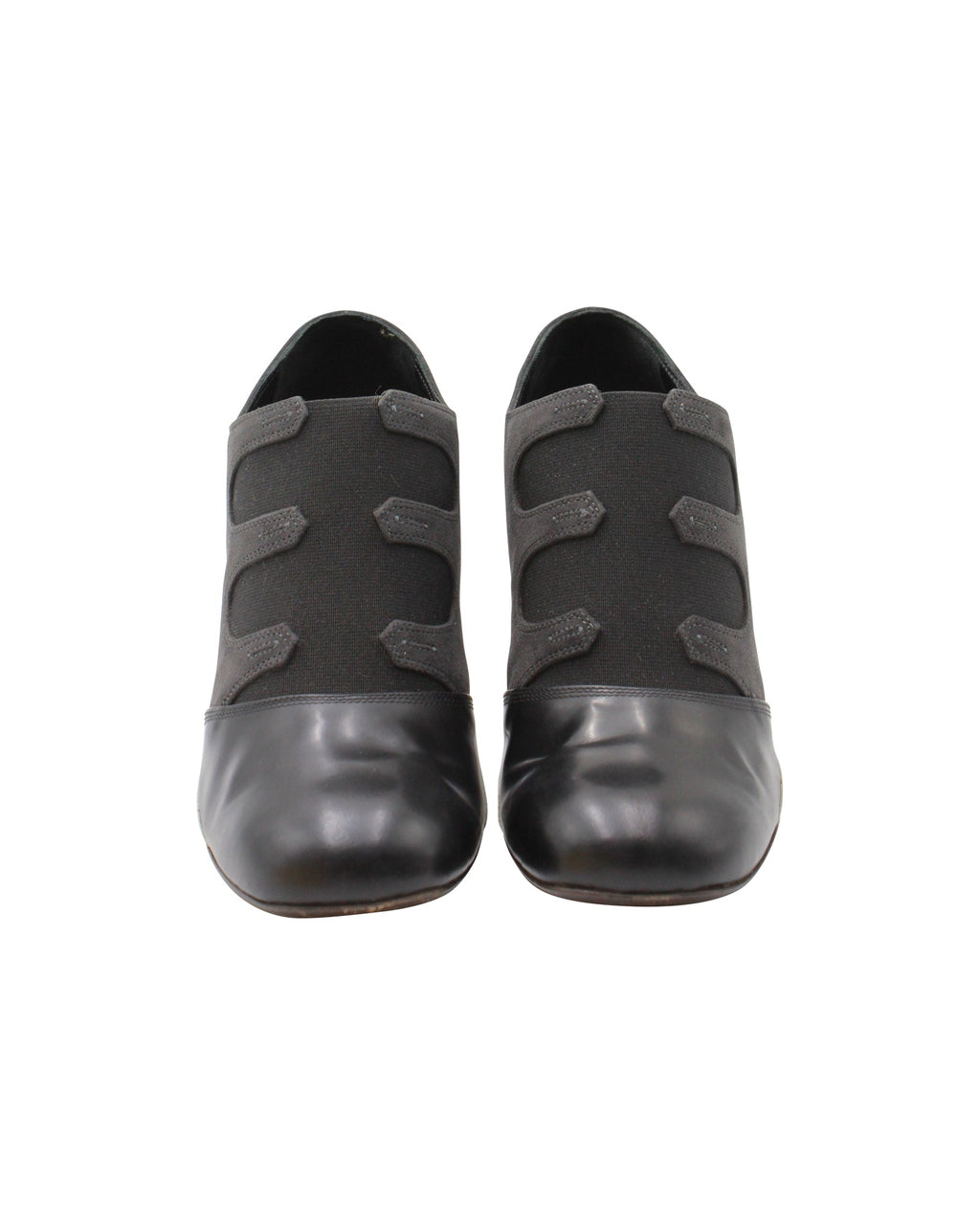 Fendi Gartered Ankle Boots in Grey Suede