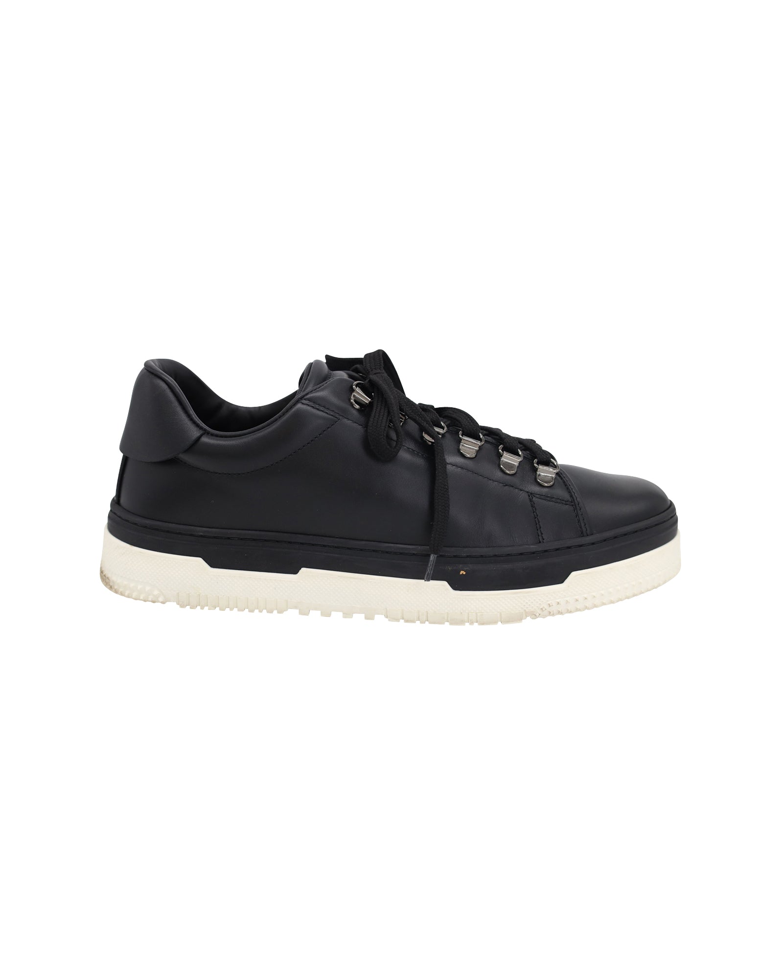 Valentino Garavani Low Top Sneakers in Black Leather