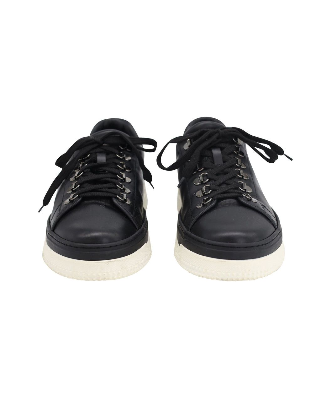 Valentino Garavani Low Top Sneakers in Black Leather