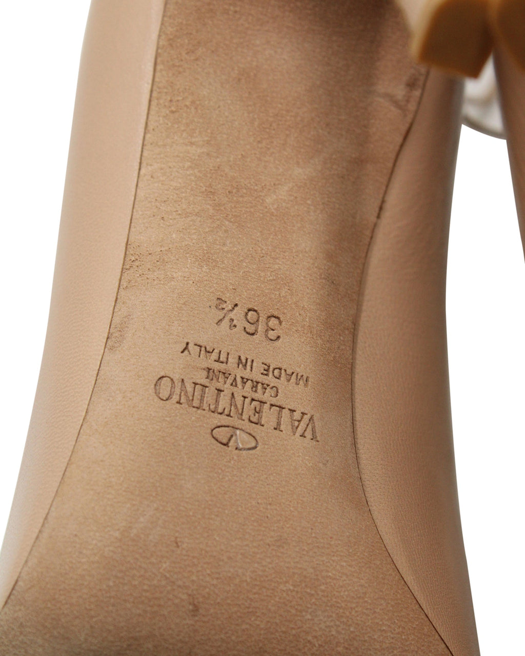 Valentino Garavani Rockstud Lace Up Gladiator Pumps in Blush Leather