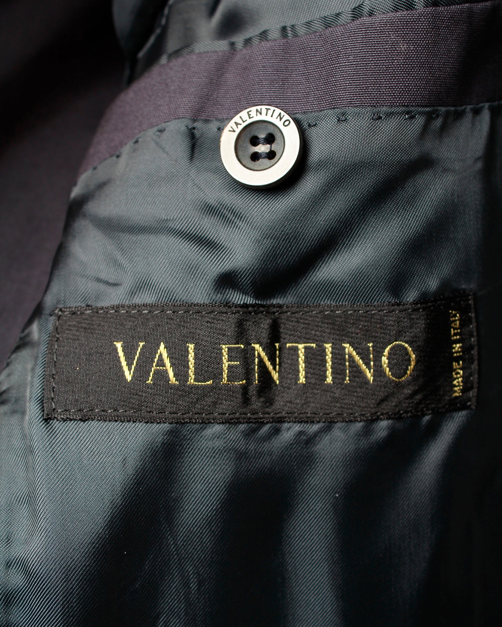 Valentino Garavani Double-Breasted Coat in Blue Wool