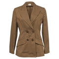 Fendi Double-Breasted Blazer in Brown Cotton