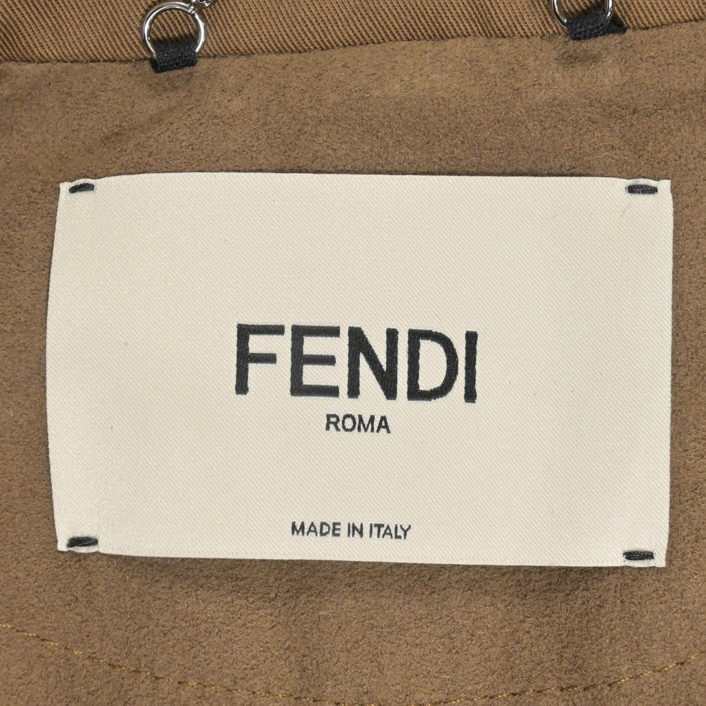 Fendi Double-Breasted Blazer in Brown Cotton