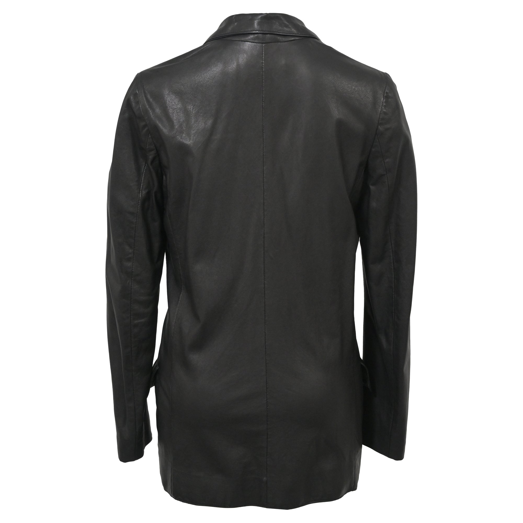 Bottega Veneta Single-Breasted Jacket in Black Leather
